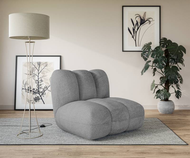 LeGer Home by Lena Gercke Sessel »Priya Loungesessel, moderne Steppung, auch in Bouclé«, perfektes Einzelstück, gemütlich und modern, B/T/H: 90/106/84 cm von LeGer Home by Lena Gercke