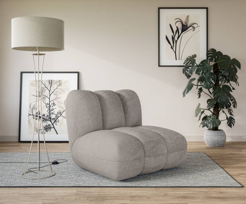 LeGer Home by Lena Gercke Sessel »Priya Loungesessel, moderne Steppung, auch in Bouclé«, perfektes Einzelstück, gemütlich und modern, B/T/H: 90/106/84 cm von LeGer Home by Lena Gercke