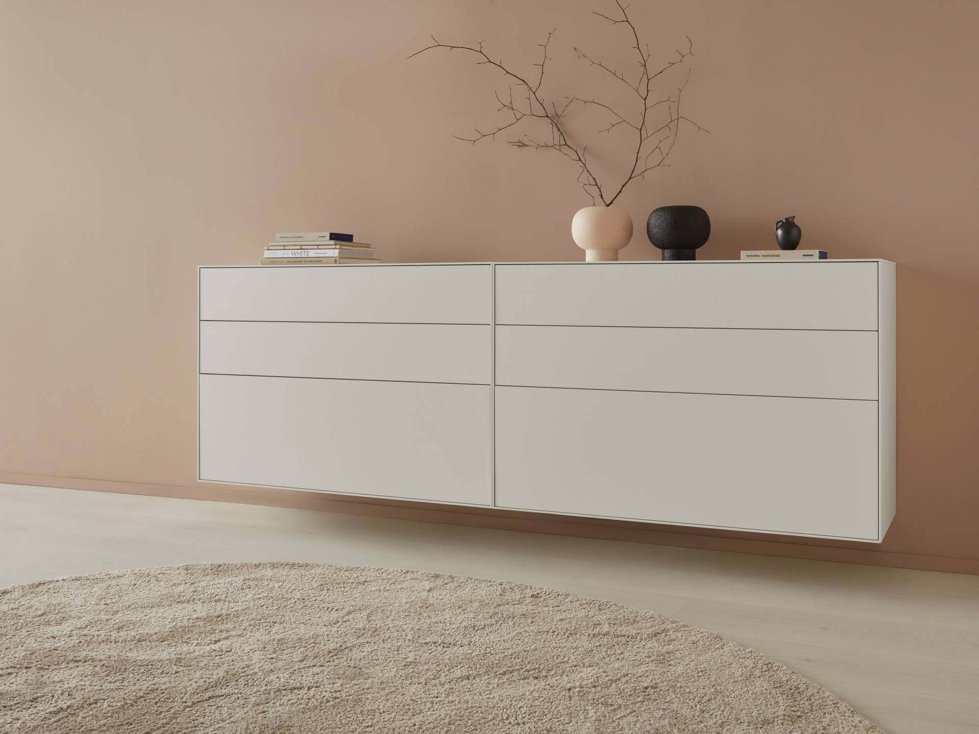 LeGer Home by Lena Gercke Sideboard »Essentials«, (2 St.), Breite: 224cm, MDF lackiert, Push-to-open-Funktion von LeGer Home by Lena Gercke