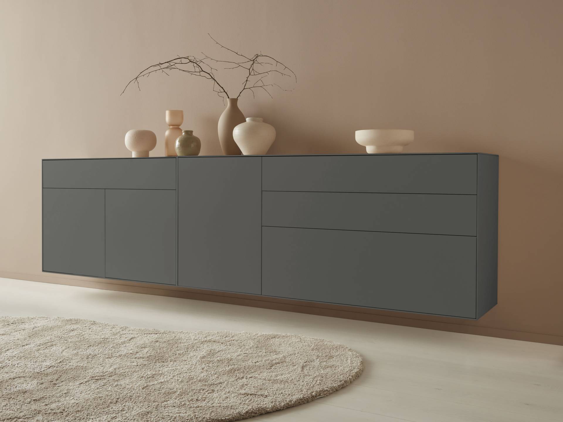 LeGer Home by Lena Gercke Sideboard »Essentials«, (2 St.), Breite: 279cm, MDF lackiert, Push-to-open-Funktion von LeGer Home by Lena Gercke