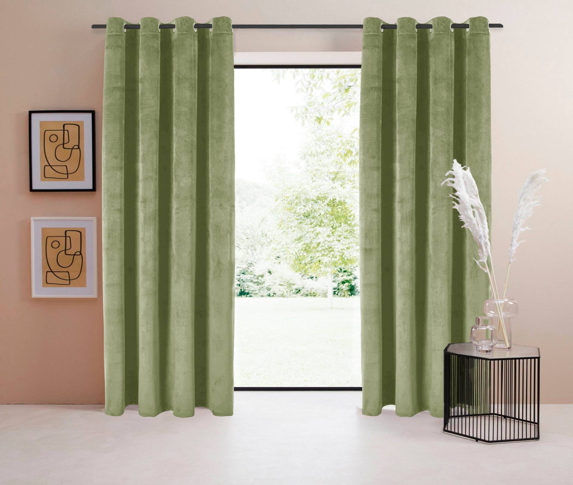 LeGer Home by Lena Gercke Vorhang »Samt Ladina«, (1 St.), blickdichter Vorhang, nachhaltige Gardine, Samt Vorhang von LeGer Home by Lena Gercke