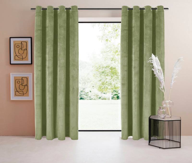 LeGer Home by Lena Gercke Vorhang »Samt Ladina«, (1 St.), blickdichter Vorhang, Samt Vorhang von LeGer Home by Lena Gercke