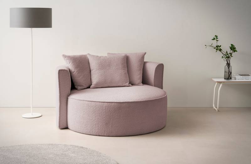 LeGer Home by Lena Gercke XXL-Sessel »ISALIE, Sessel in modernen Farben, Lesesessel, Loveseat, Big-Sessel«, trendige Stoffe, mit 3 Zierkissen, grosse Sitzfläche, Hocker optional von LeGer Home by Lena Gercke