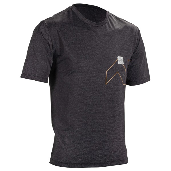 Leatt - MTB Trail 1.0 X-Flow Short Sleeve Jersey - Velotrikot Gr M grau von Leatt