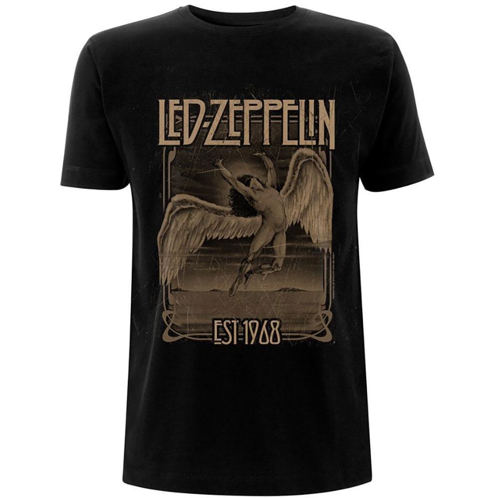 Faded Falling Tshirt Damen Schwarz L von Led Zeppelin
