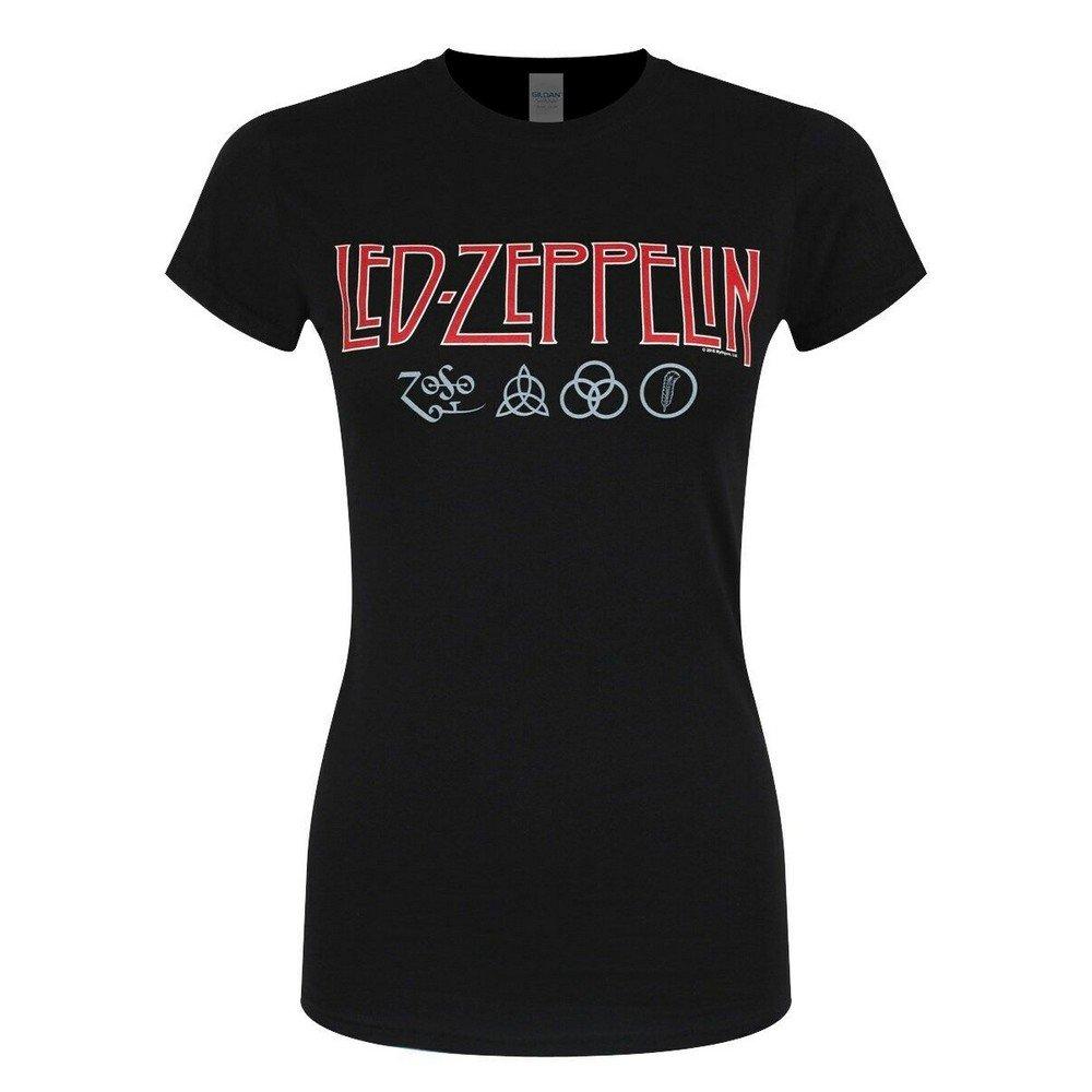 Tshirt Logo Damen Schwarz L von Led Zeppelin