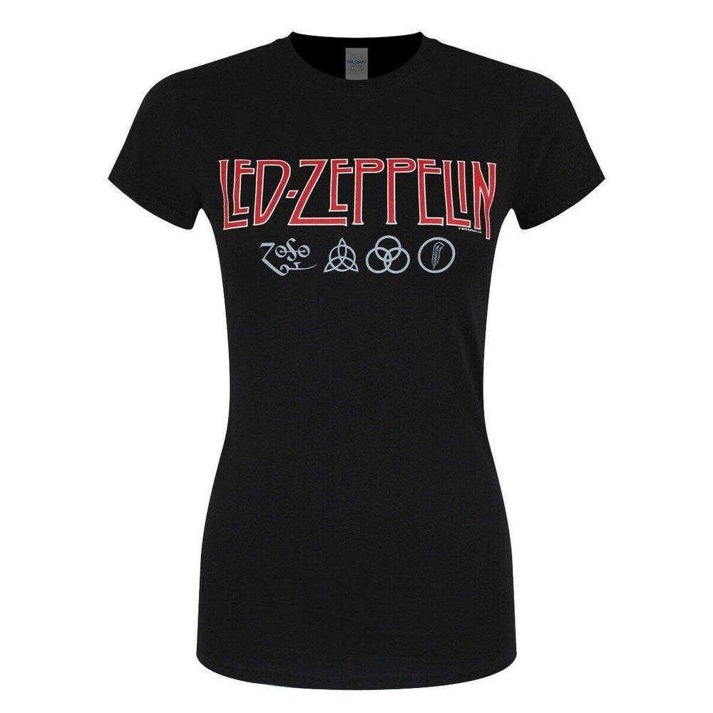 Tshirt Logo Damen Schwarz M von Led Zeppelin