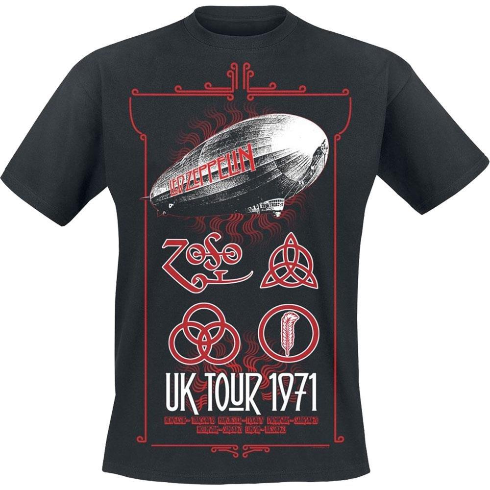 Uk Tour '71 Tshirt Damen Schwarz S von Led Zeppelin