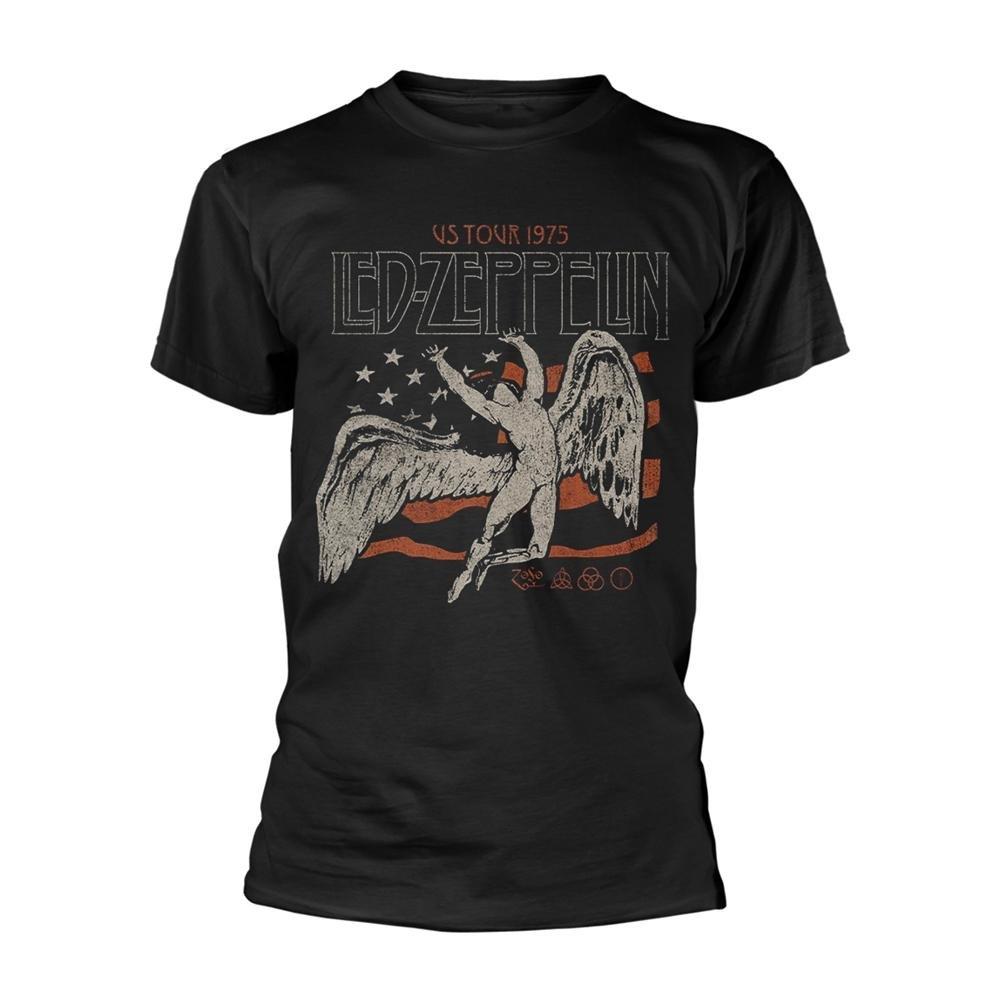 Us 1975 Tour Flag Tshirt Damen Schwarz L von Led Zeppelin