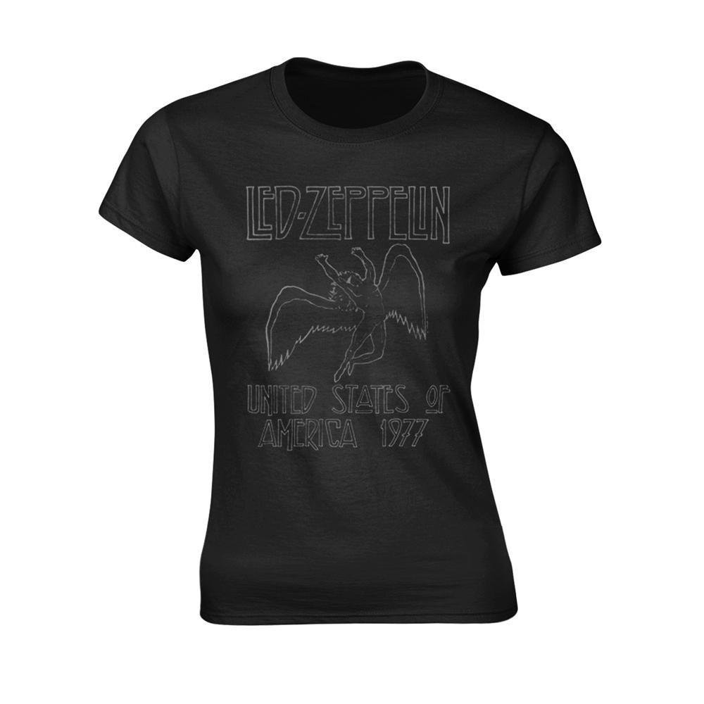 Usa 1977 Tshirt Damen Schwarz M von Led Zeppelin