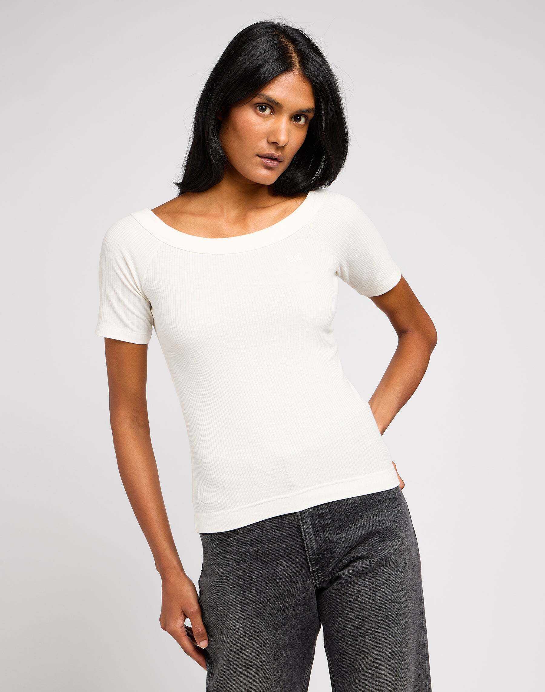 Tamaris T-Shirt »LEE T-Shirts Off The Shoulder Rib« von tamaris