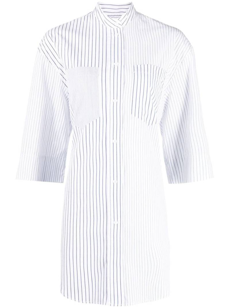 Lee Mathews Rhodes striped cotton shirt - White von Lee Mathews