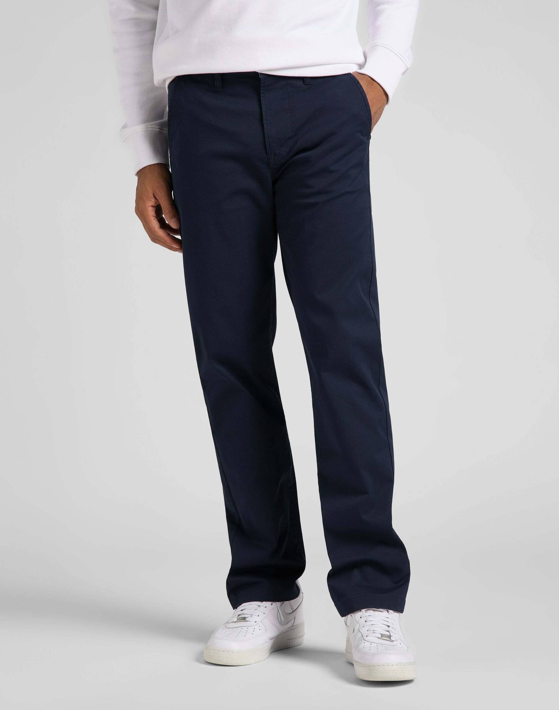 Chino Regular Herren Marine L32/W32 von Lee