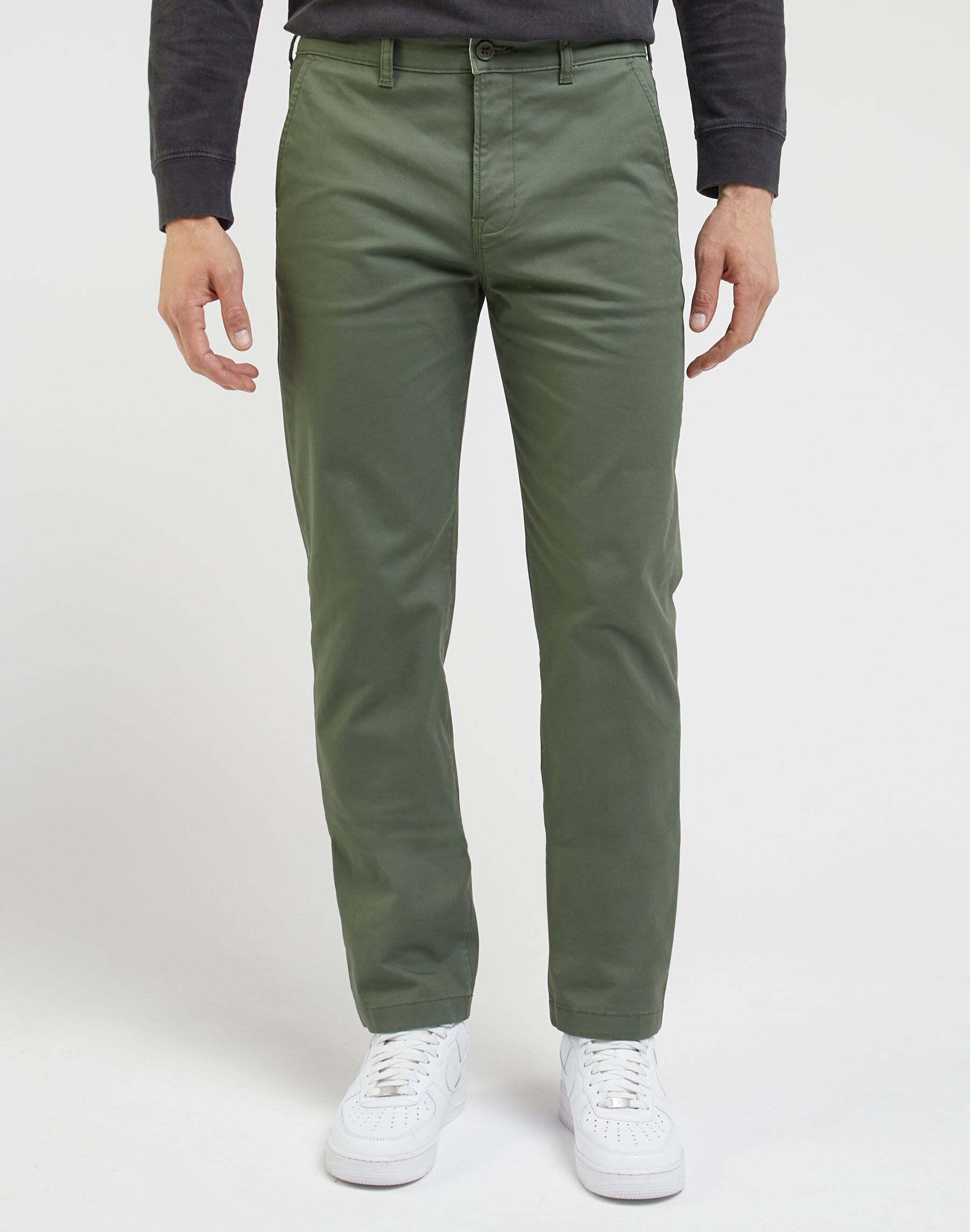 Chinos Regular Chino Leesure Herren Grün L32/W32 von Lee