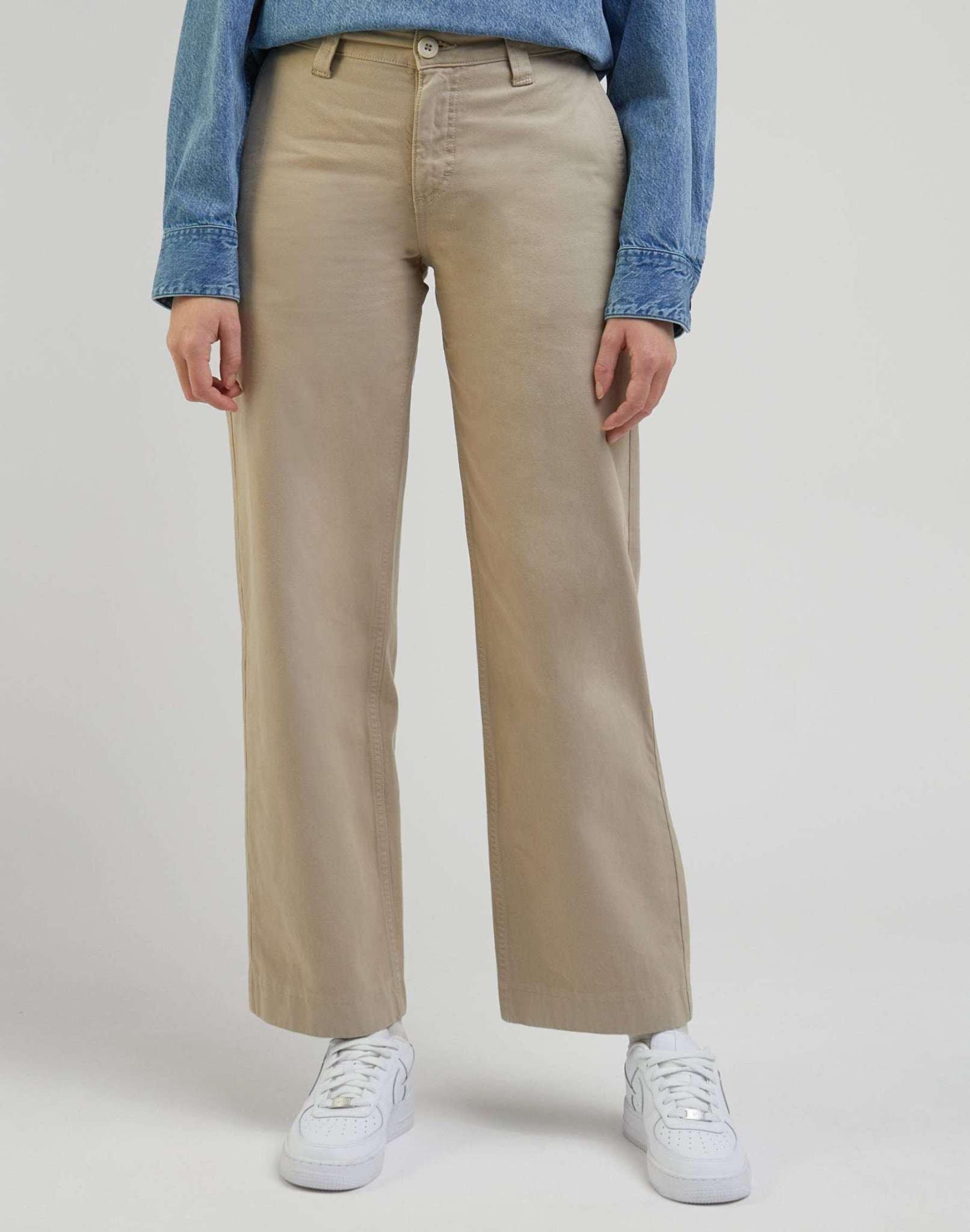 Chinos Straight Chino Damen Weiss W26 von Lee