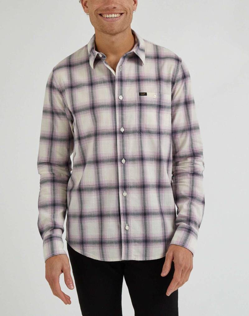 Hemd Leesure Shirt Herren Violett M von Lee