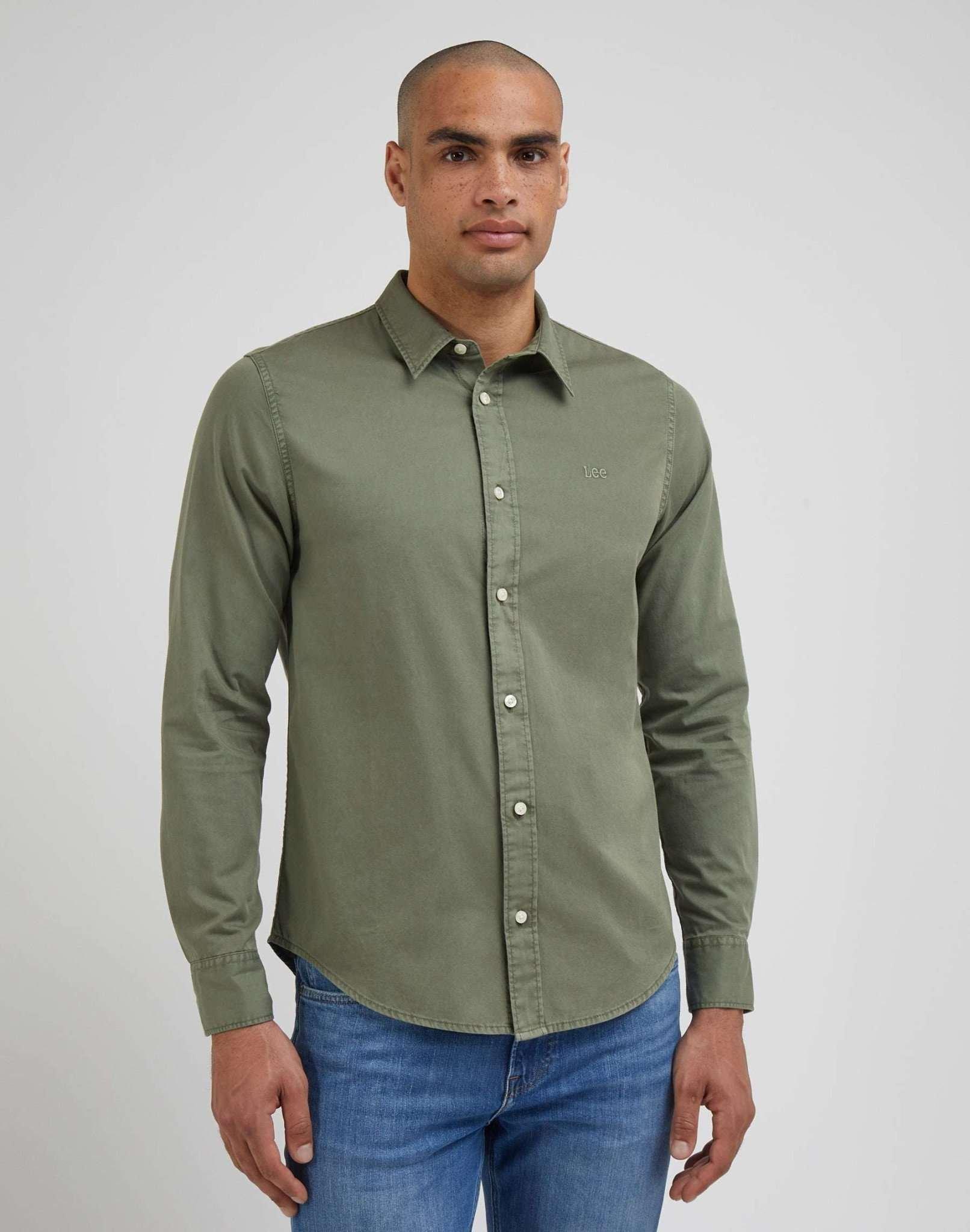 Hemden Patch Shirt Herren Grün S von Lee