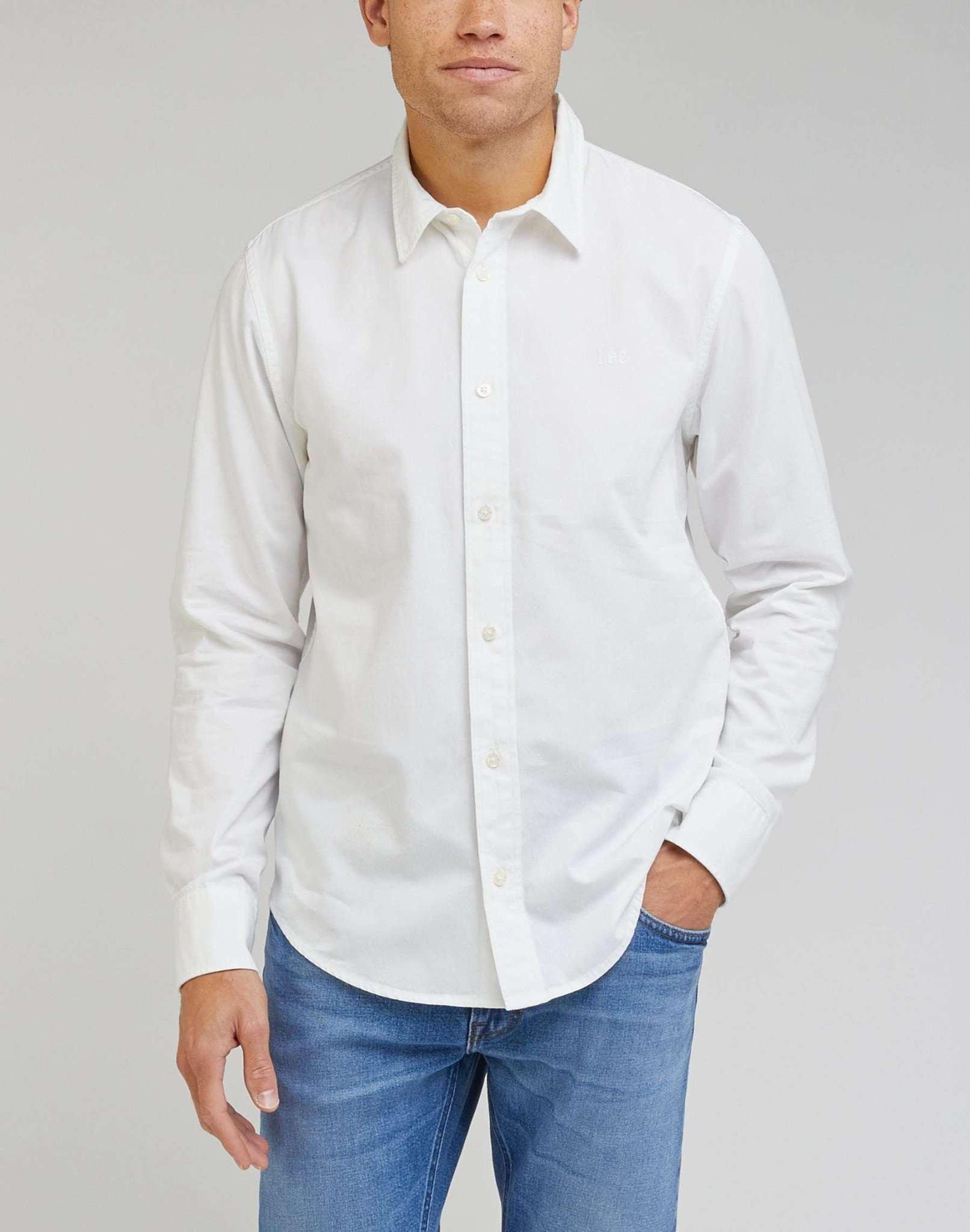 Hemden Patch Shirt Herren Weiss M von Lee