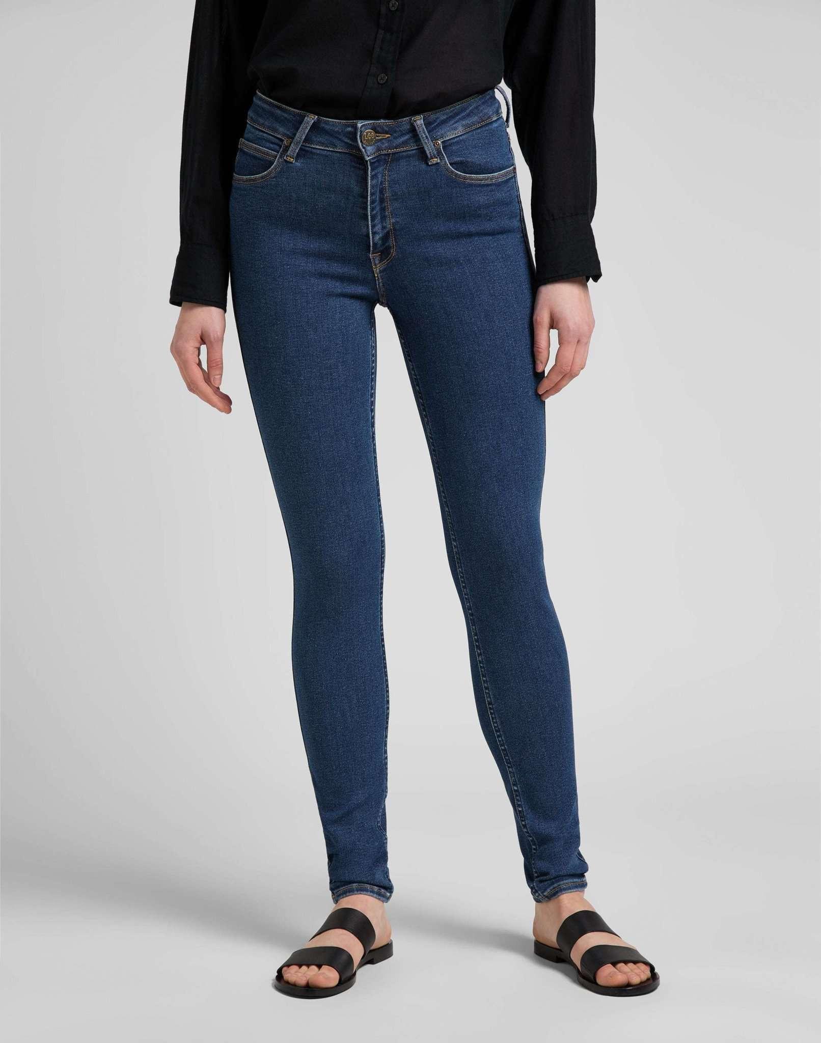 Jeans Skinny Fit Foreverfit Damen Blau Denim L31/W32 von Lee