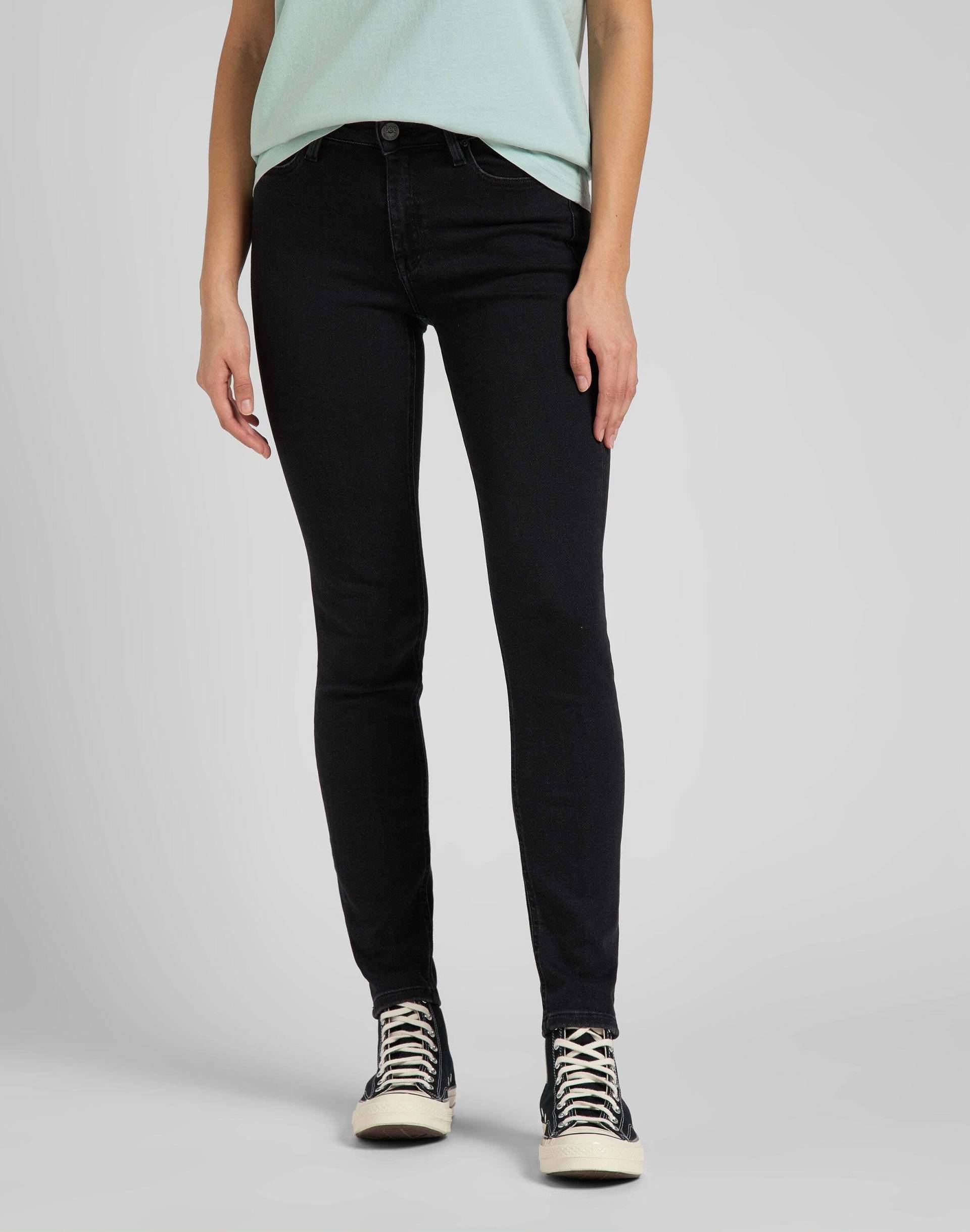 Jeans Skinny Fit Foreverfit Damen Schwarz L31/W32 von Lee