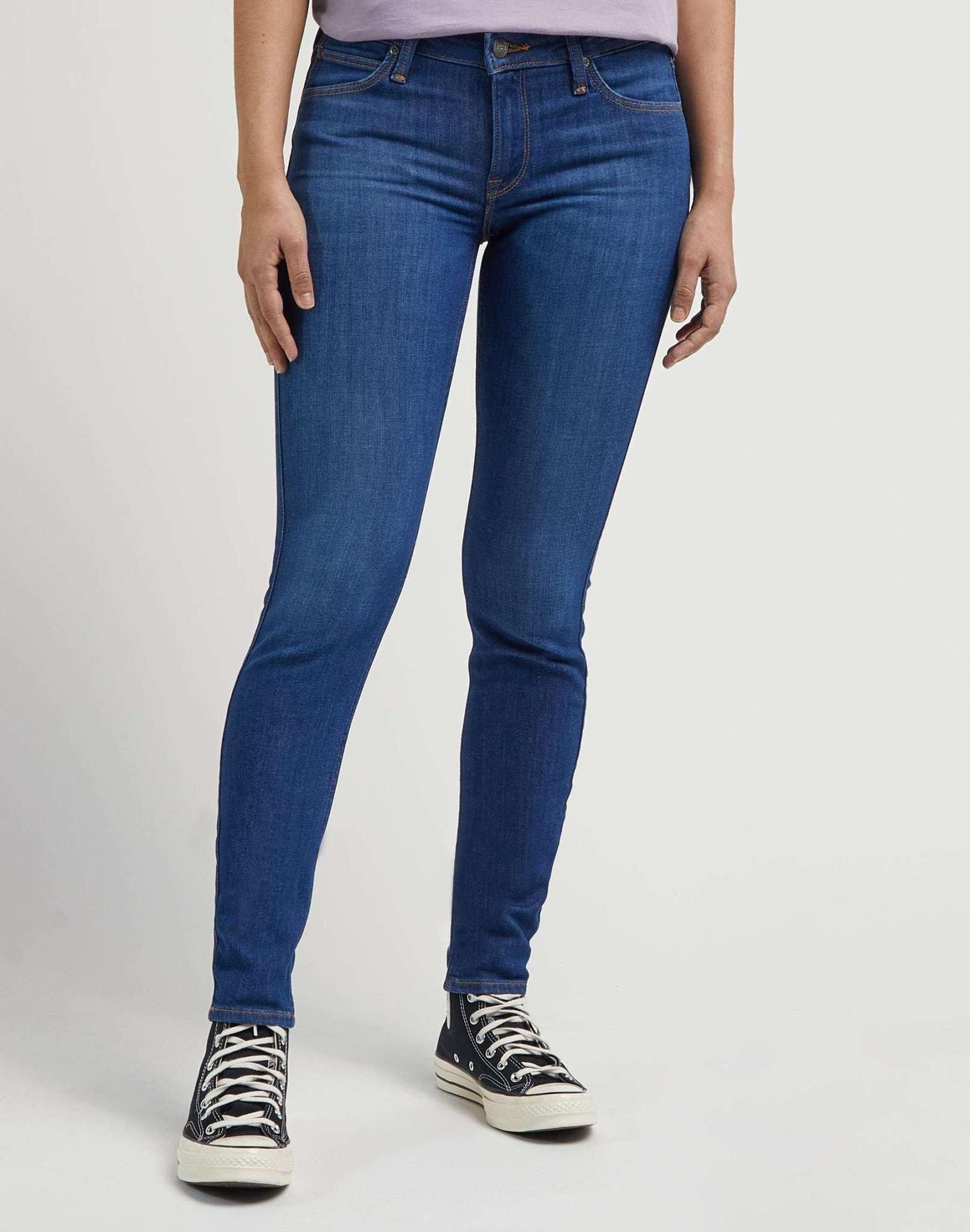 Jeans Skinny Fit Scarlett Damen Blau L33/W28 von Lee