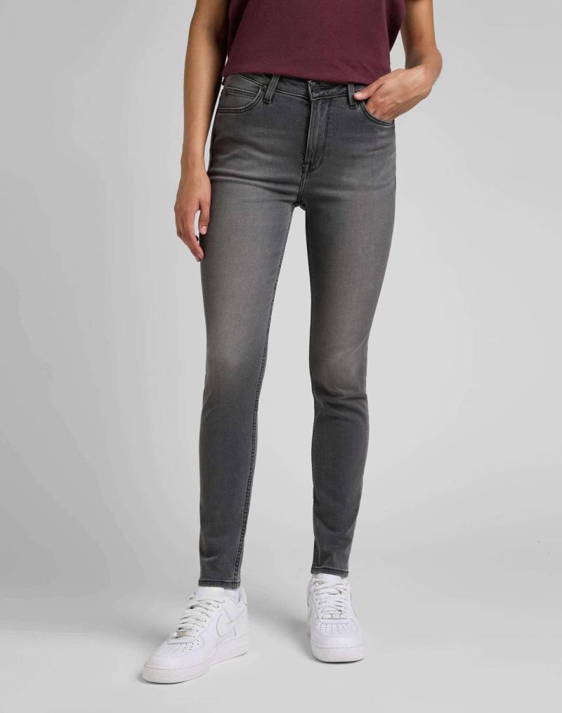 Jeans Skinny Fit Scarlett High Damen Taubengrau L33/W26 von Lee