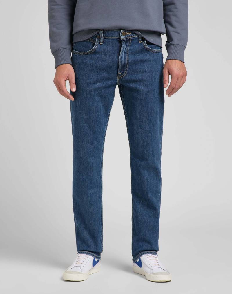 Jeans Straight Leg Brooklyn Herren Blau Denim L32/46 von Lee