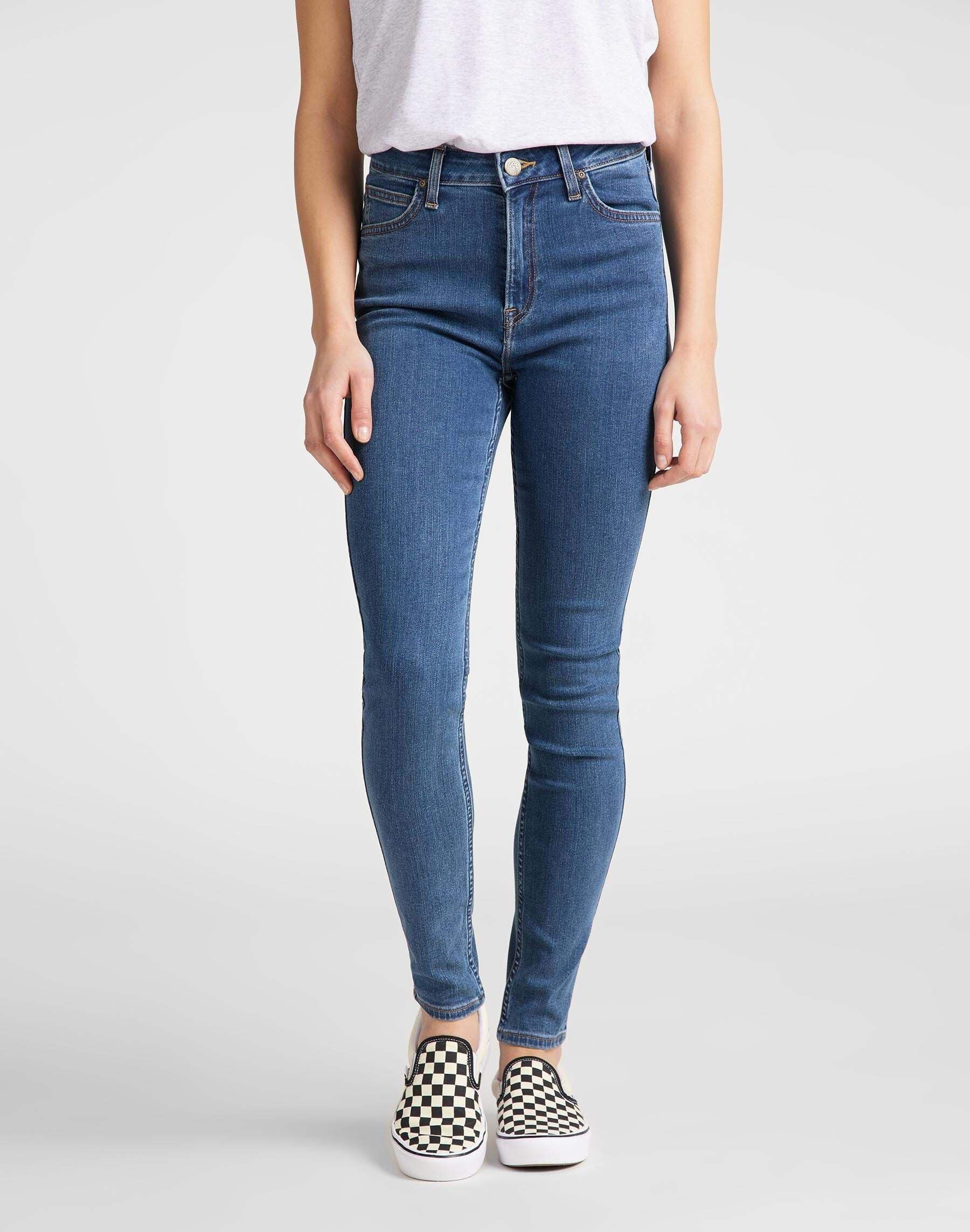 Jeans Super Skinny Fit Ivy High Waist Damen Blau Denim L31/W24 von Lee