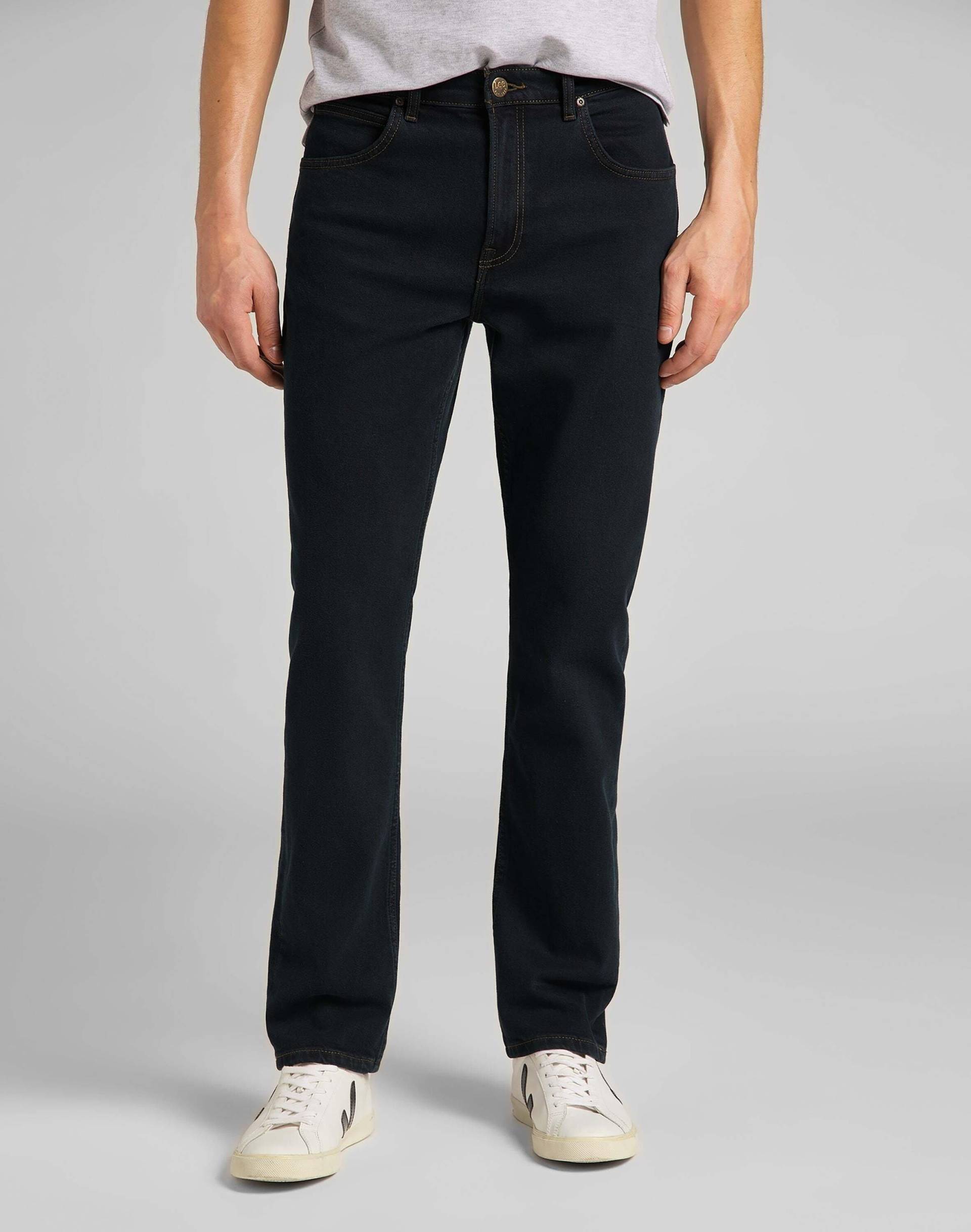 Jeans Straight Leg Brooklyn Herren Blau Denim L34/W32 von Lee