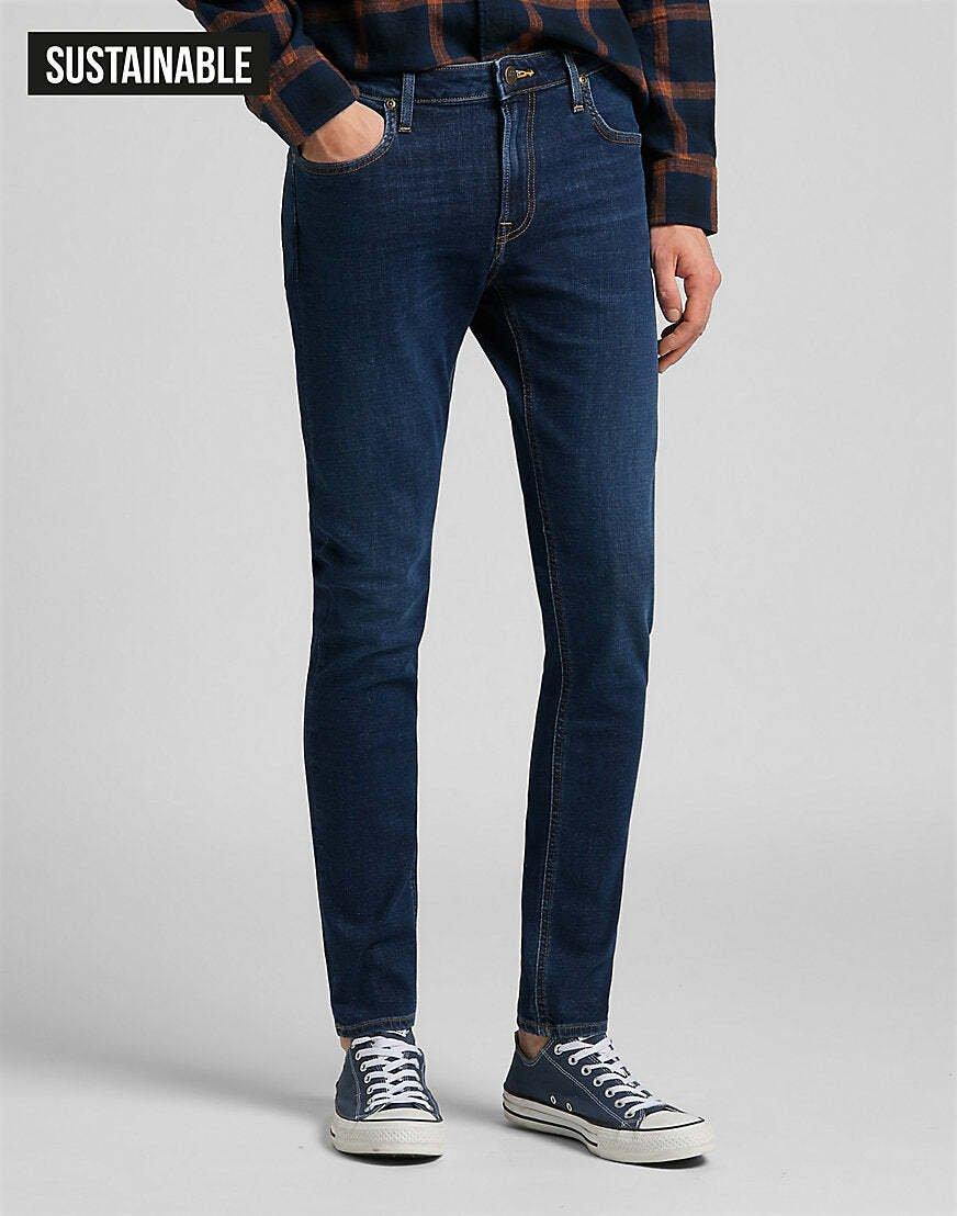 Jeans Skinny Fit Malone Herren Blau Denim L32/W28 von Lee