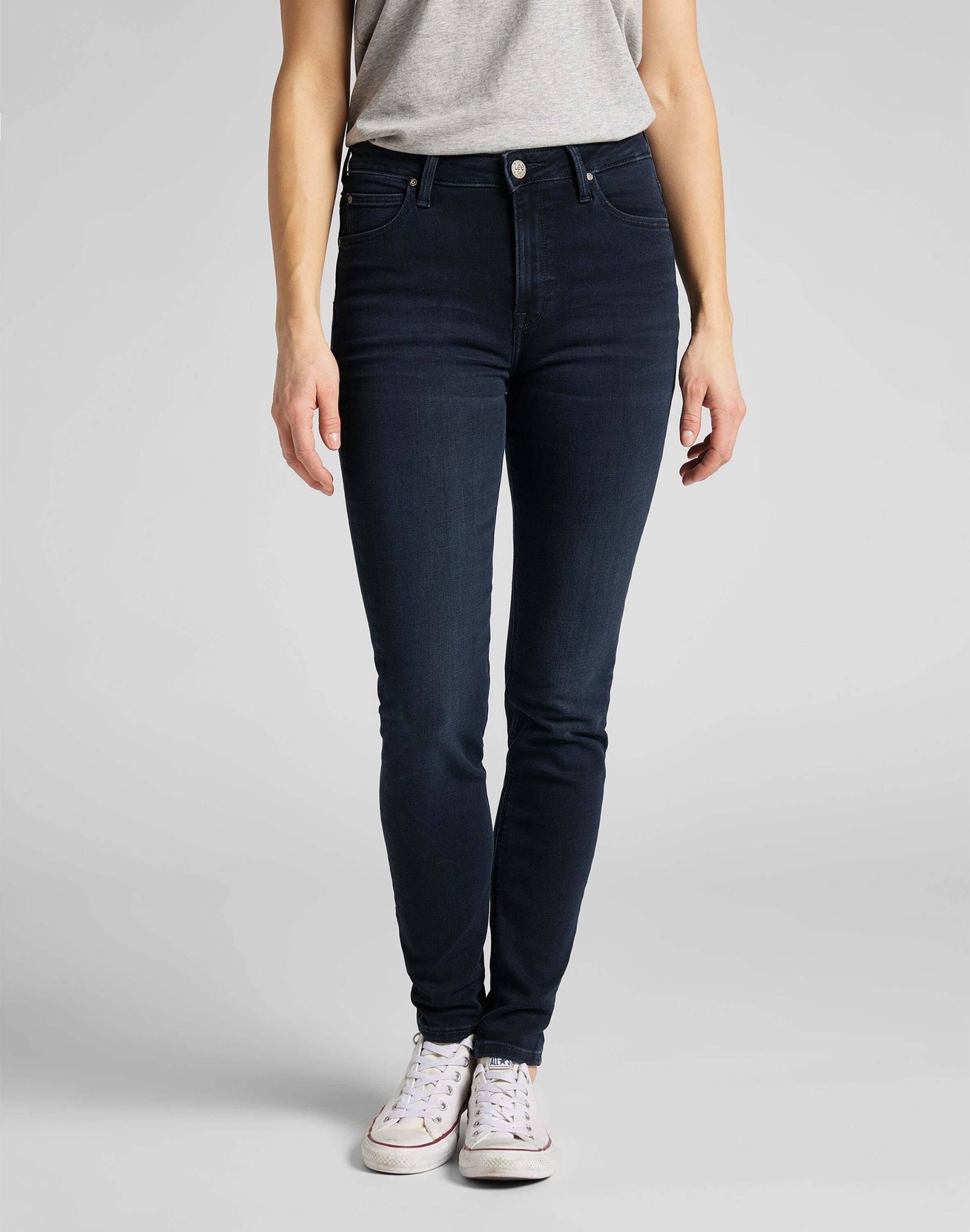 Jeans Skinny Fit Scarlett High Damen Marine L33/W26 von Lee
