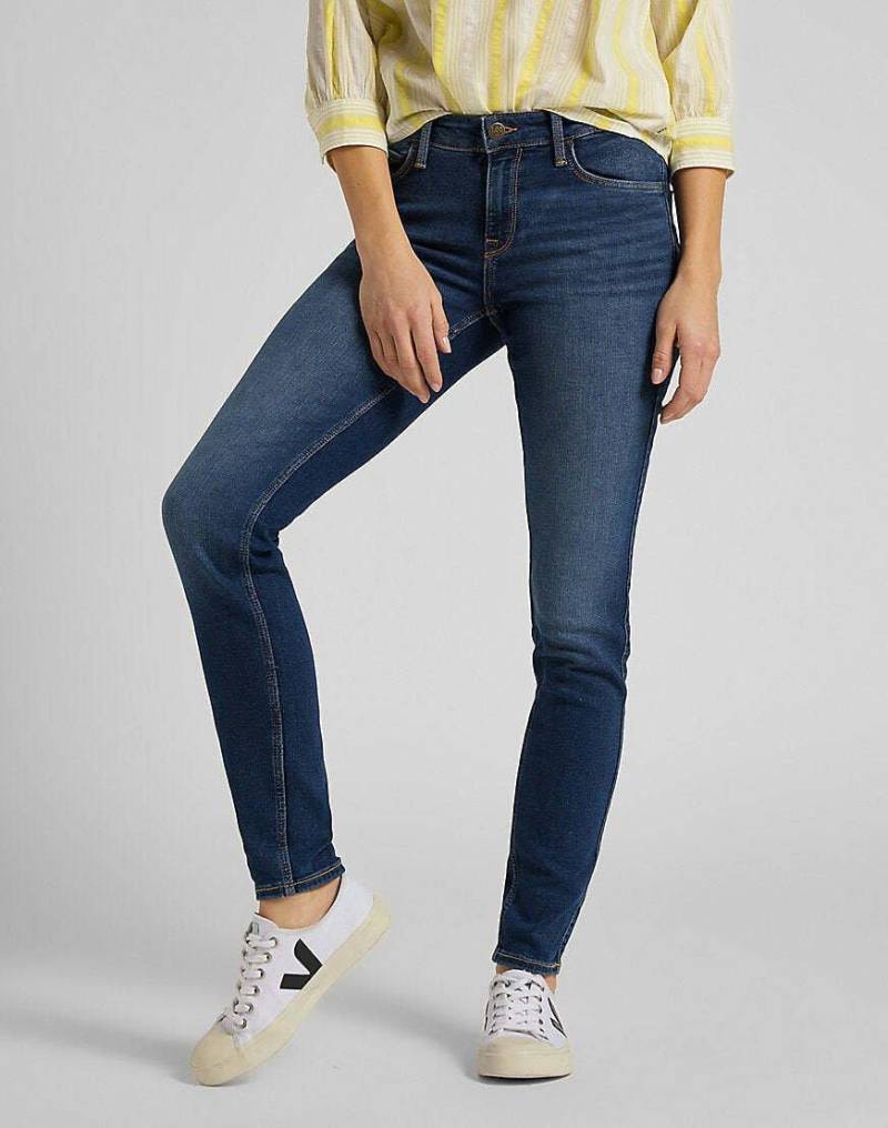 Jeans Skinny Fit Scarlett Damen Blau Denim L33/W25 von Lee
