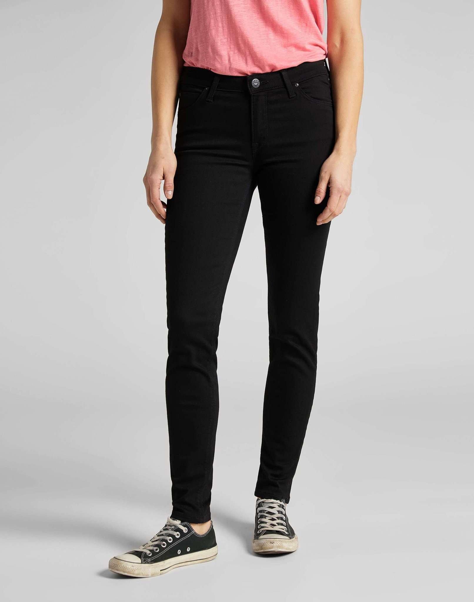Jeans Skinny Fit Scarlett Damen Schwarz L31/W30 von Lee