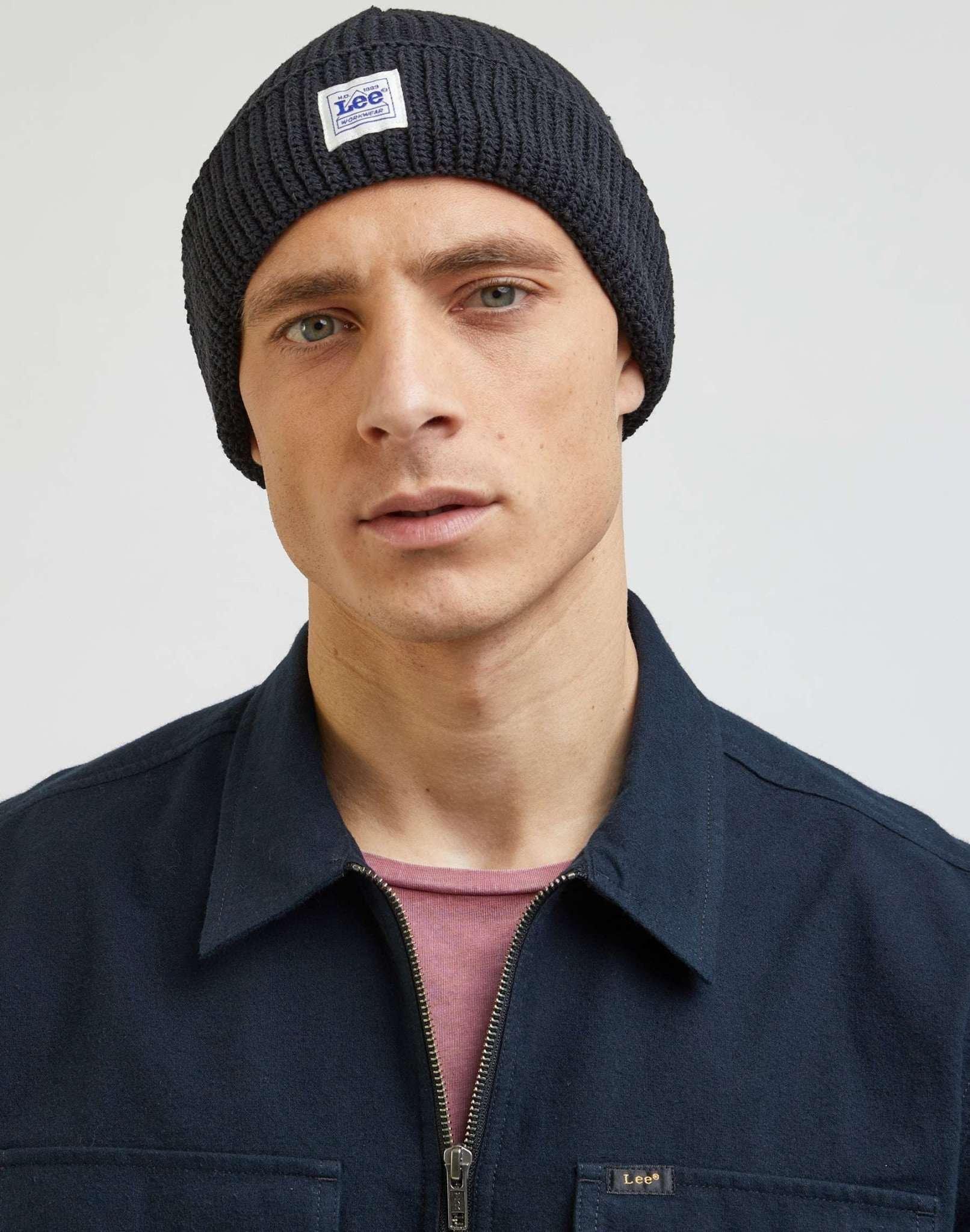 Mützen Workwear Beanie Herren Schwarz ONE SIZE von Lee