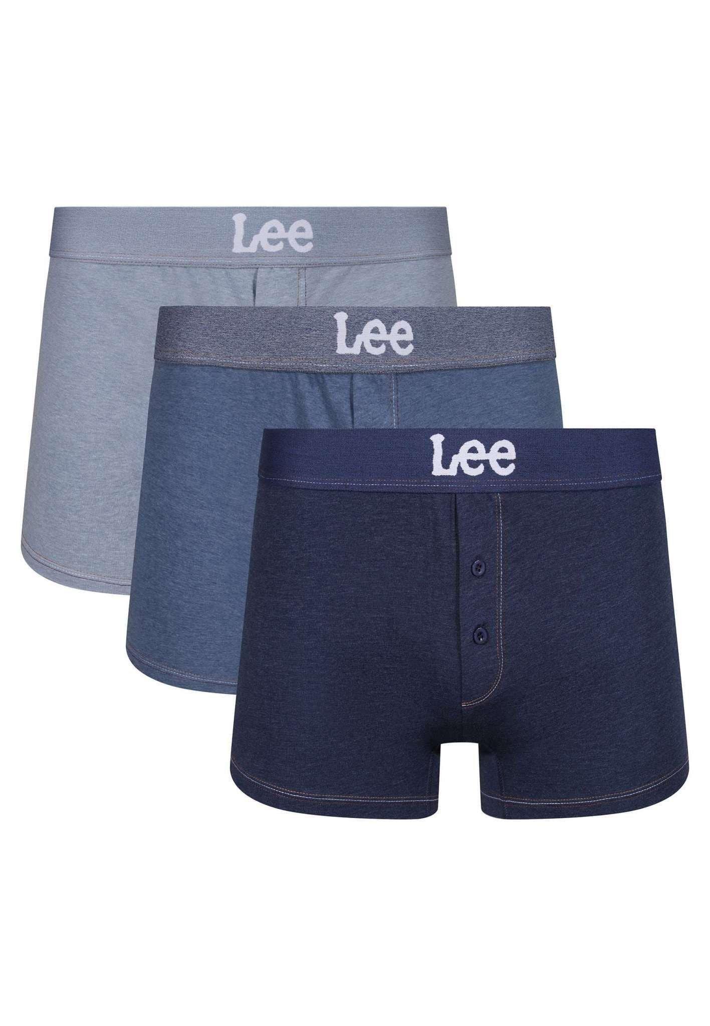 Panties 3 Pack Trunks Rushton Herren Blau M von Lee