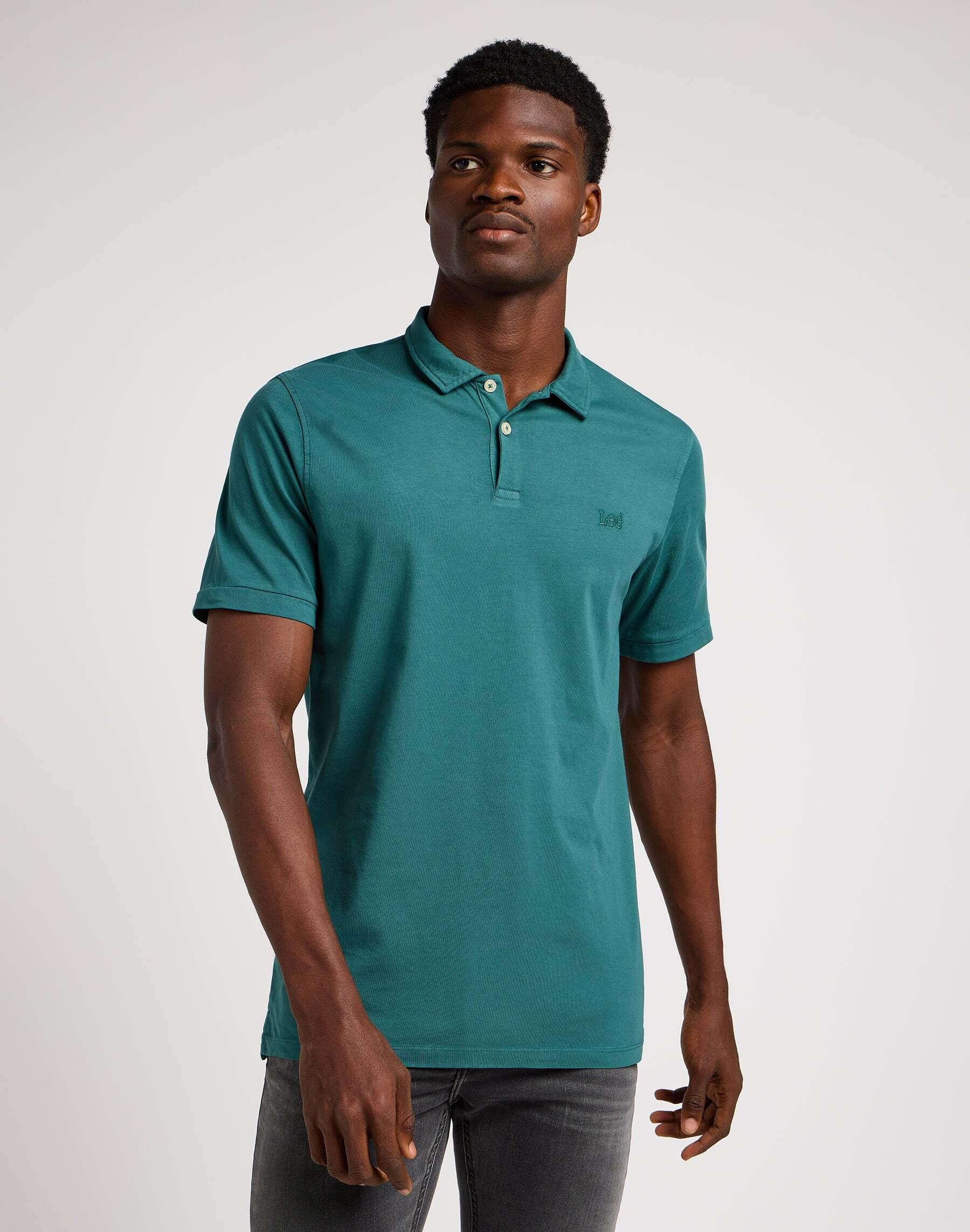 Polos Jersey Polo Herren Grün S von Lee