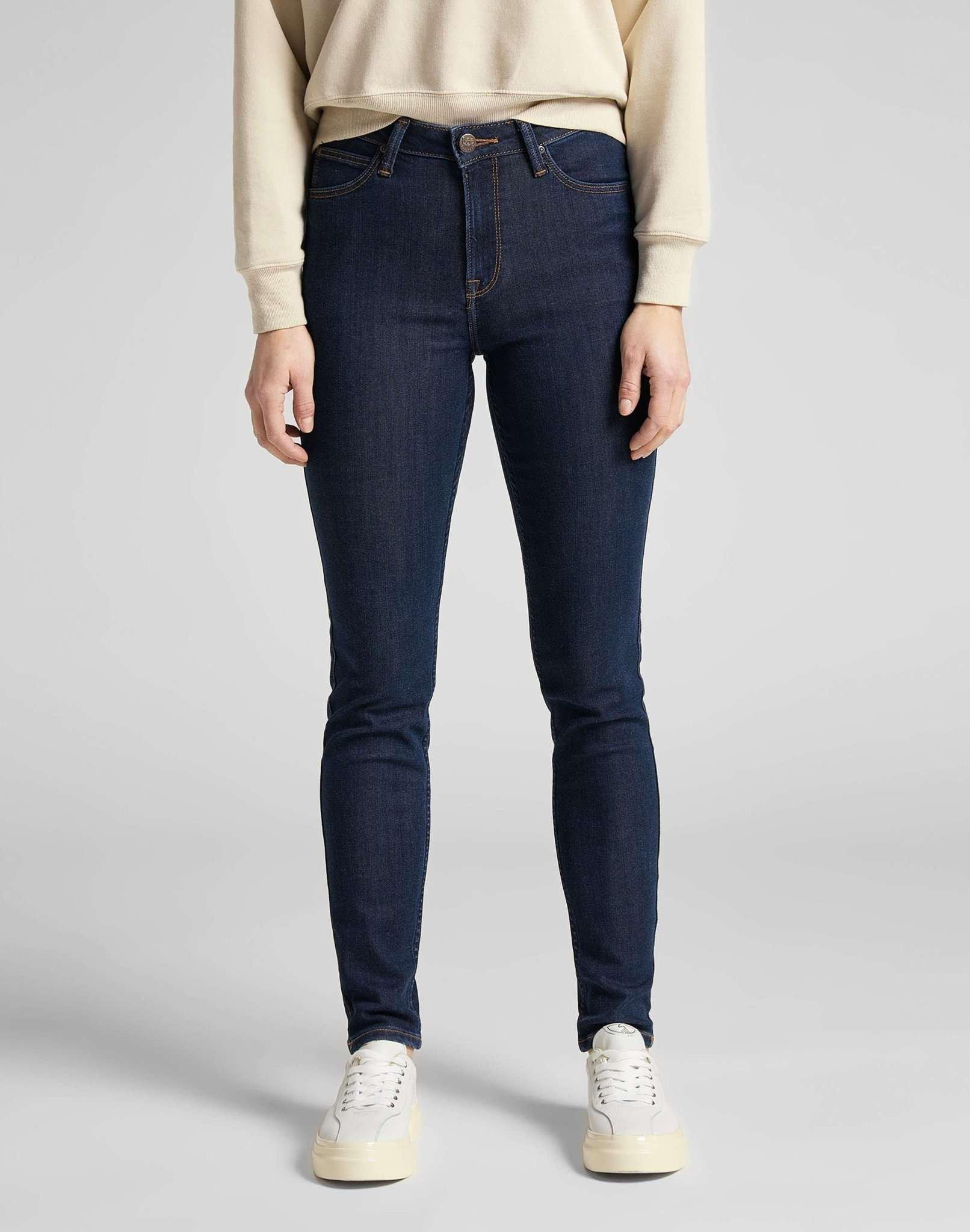 Jeans Skinny Fit Scarlett High Damen Blau Denim L31/W28 von Lee