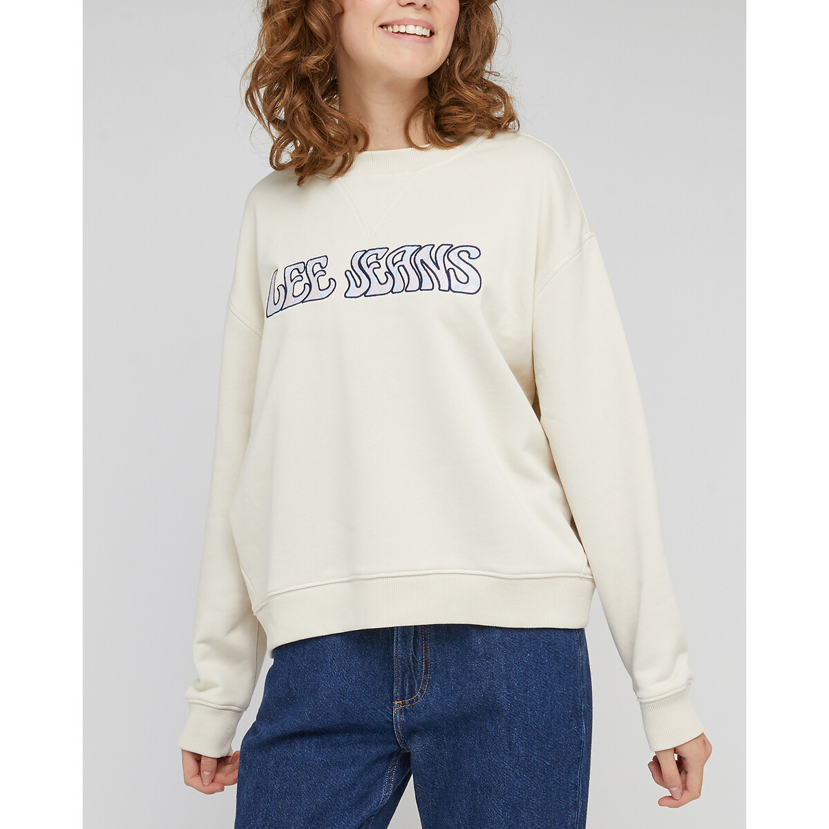 Sweatshirt mit rundem Ausschnitt und Logo vorne von Lee