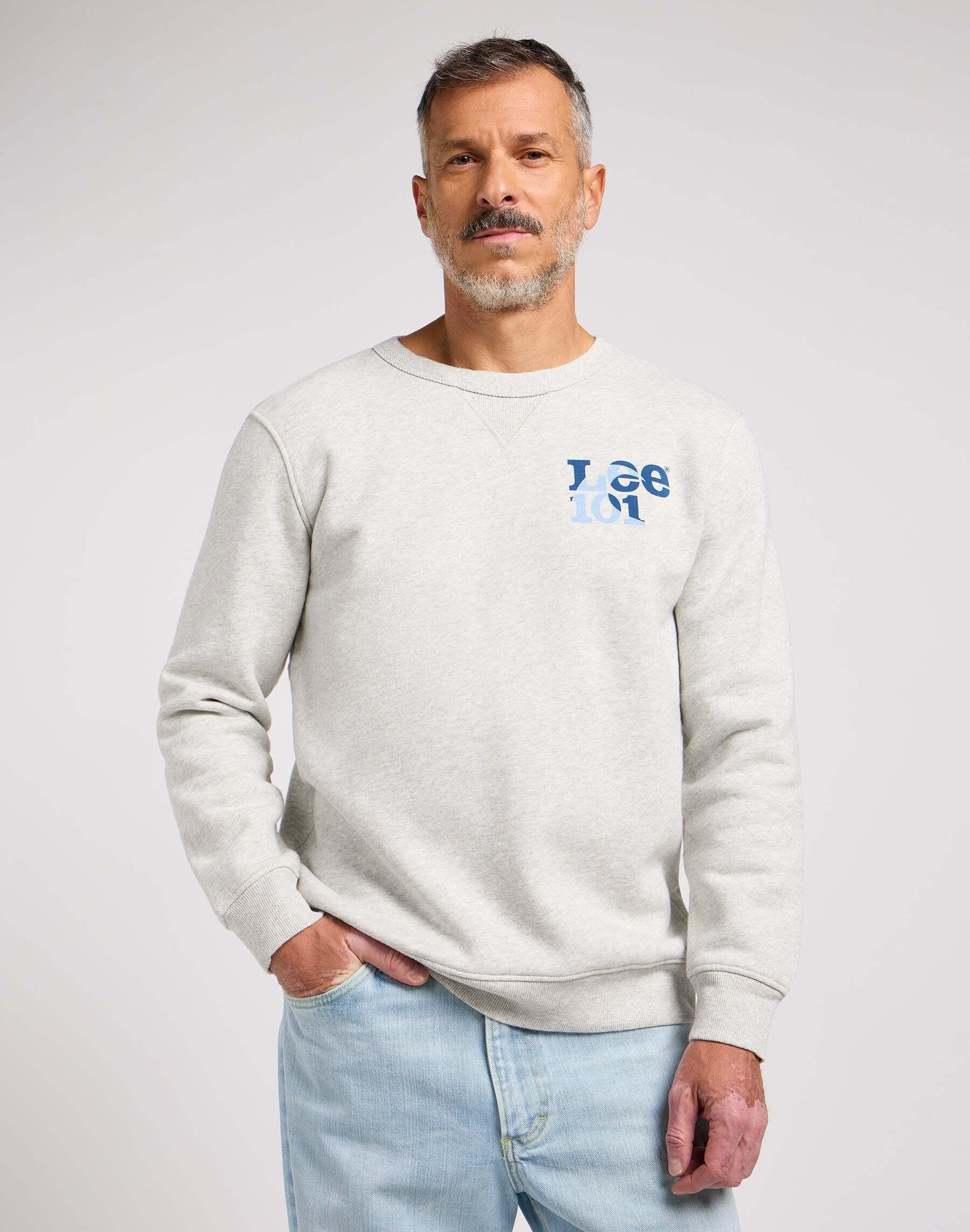 Sweatshirts 101 Rider Sweater Herren Taubengrau M von Lee