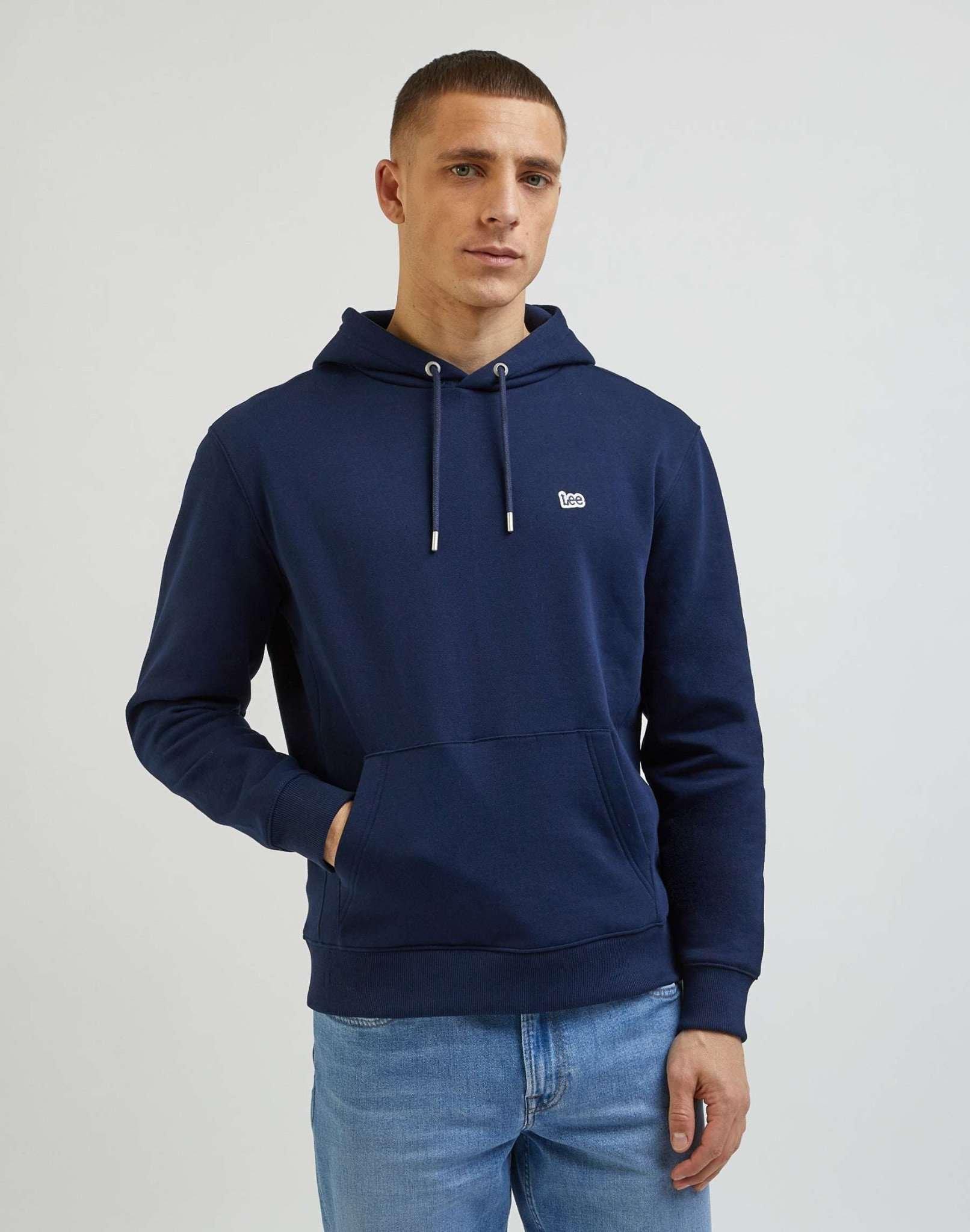 Sweatshirts Plain Hoodie Herren Blau XL von Lee