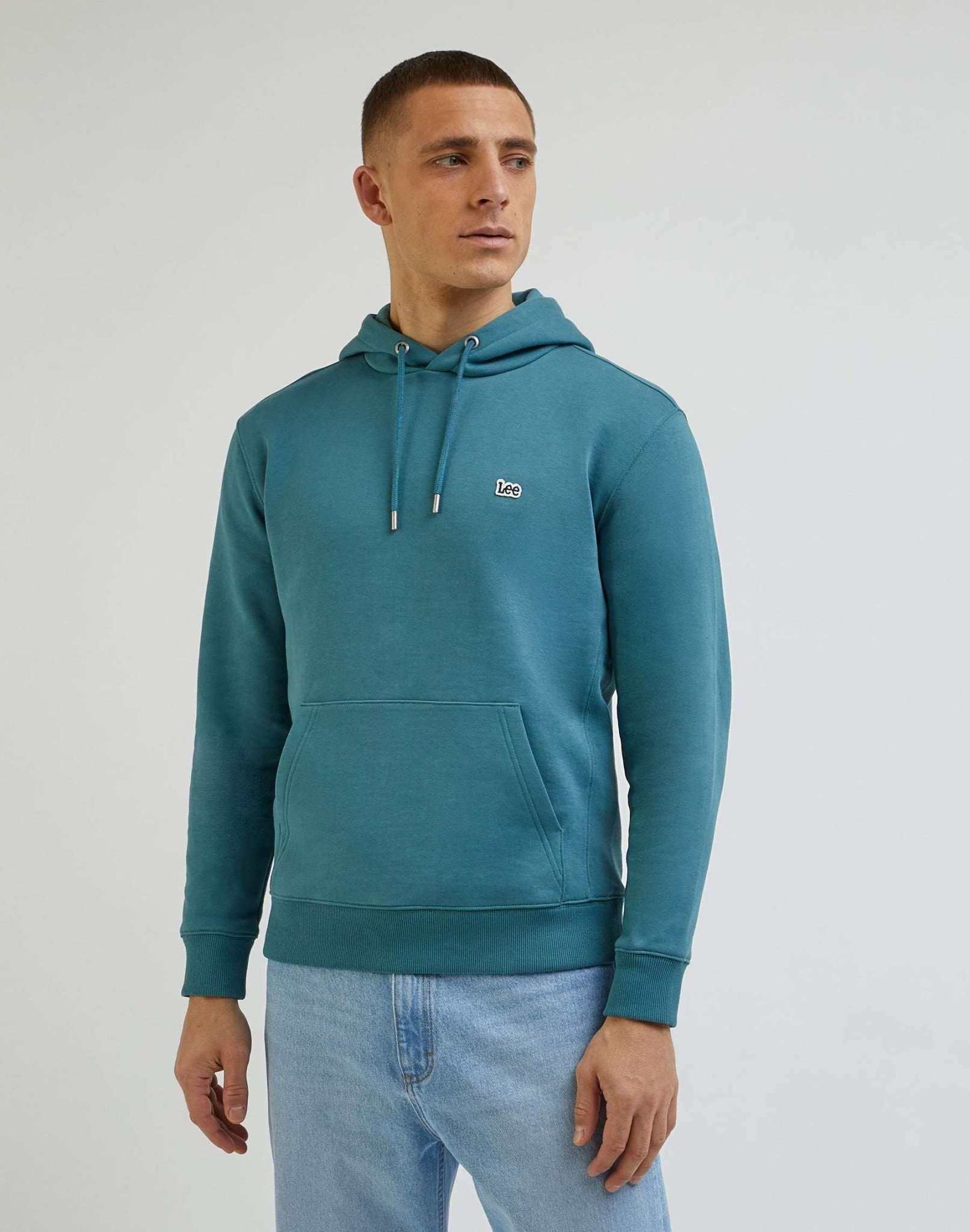 Sweatshirts Plain Hoodie Herren Grün S von Lee