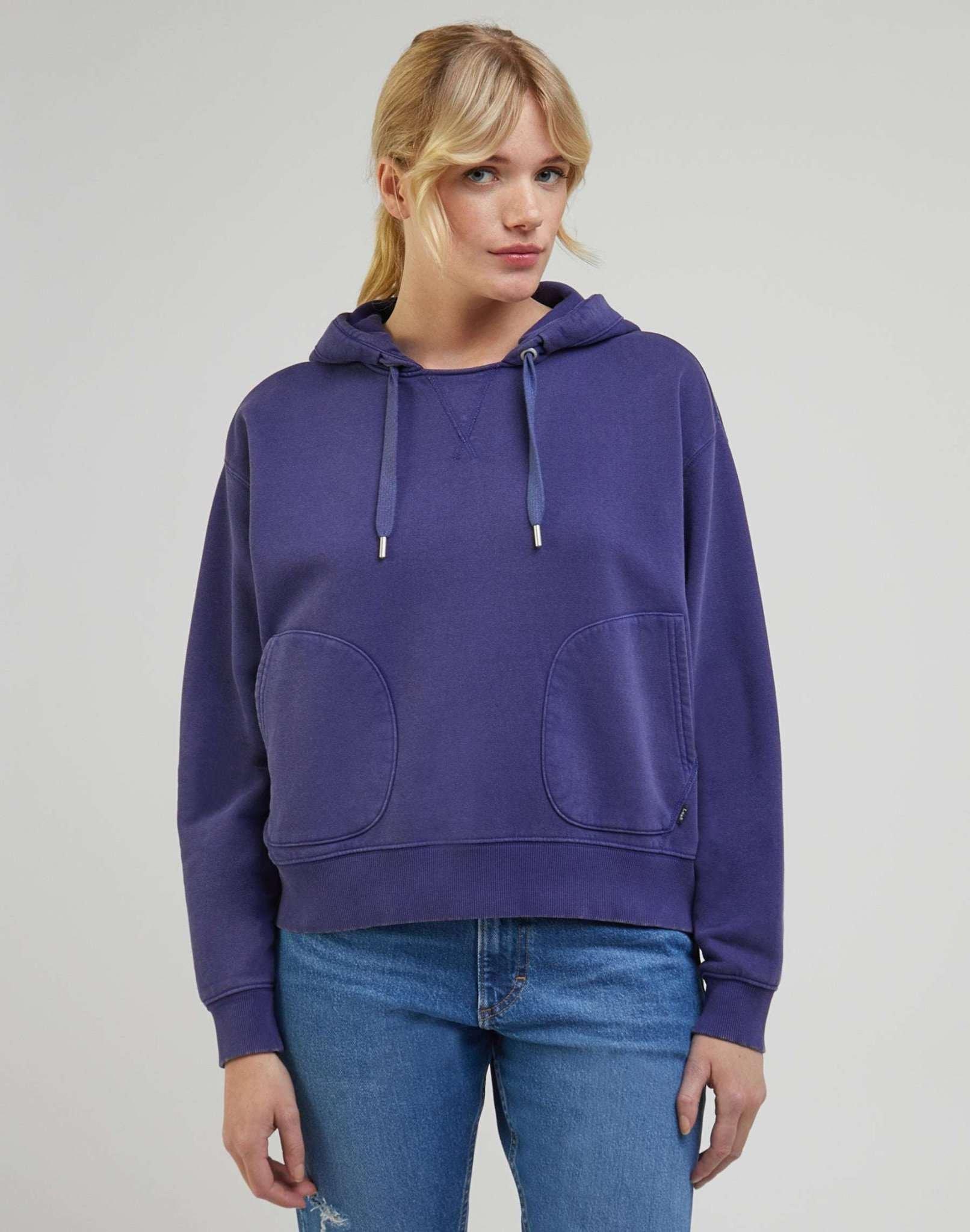 Sweatshirts Relaxed Hoodie Damen Violett S von Lee