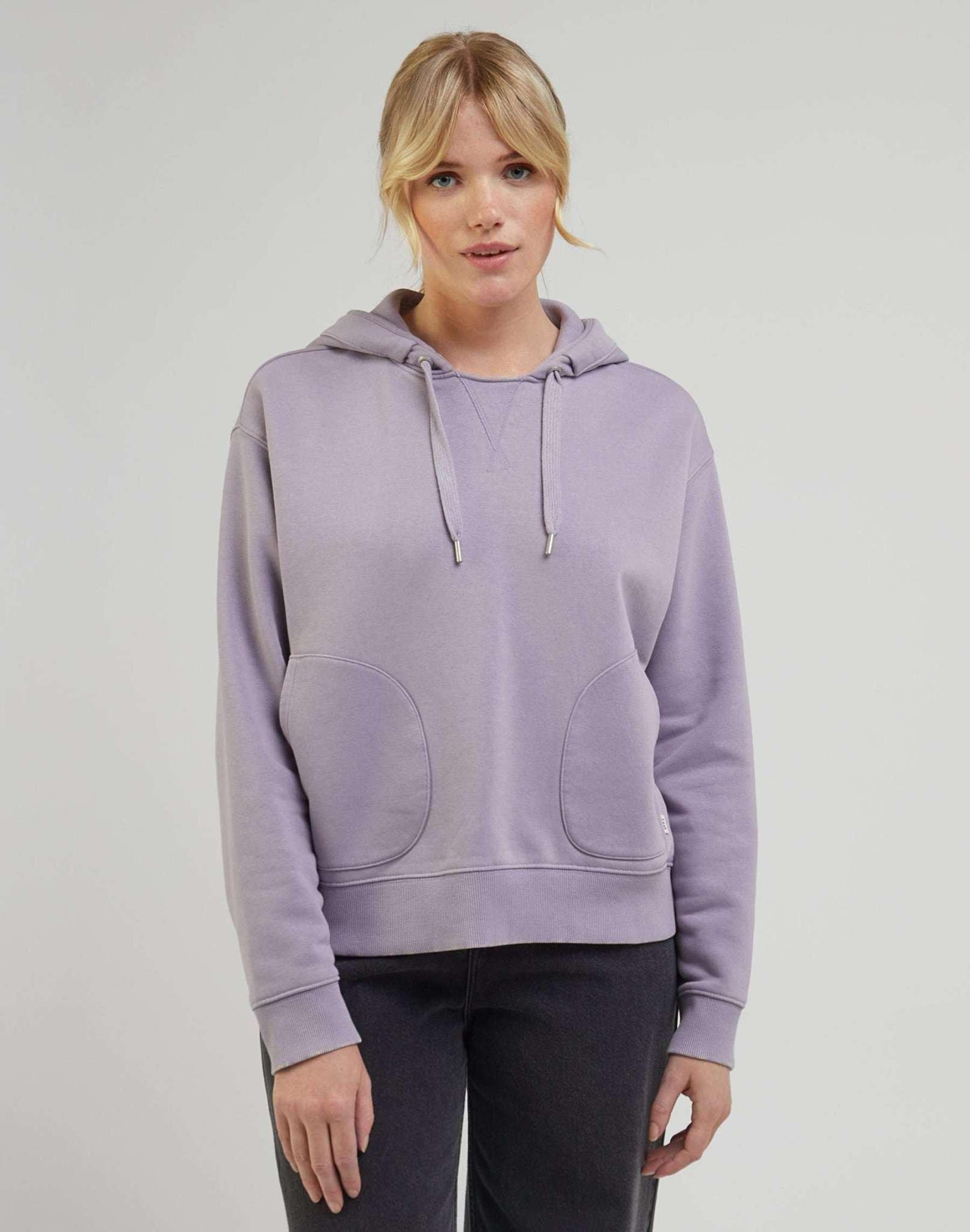 Sweatshirts Relaxed Hoodie Damen Violett XS von Lee