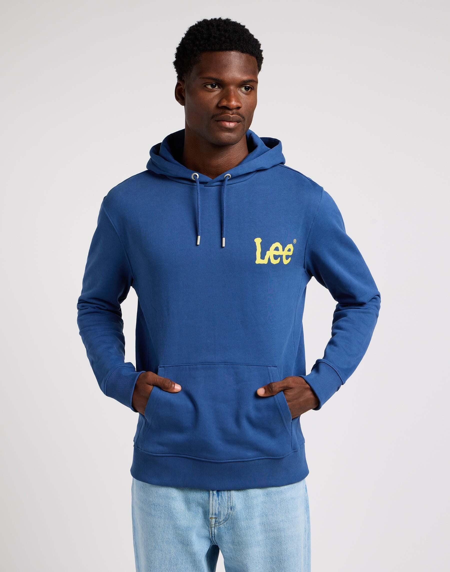 Sweatshirts Wobbly Hoodie Herren Blau L von Lee