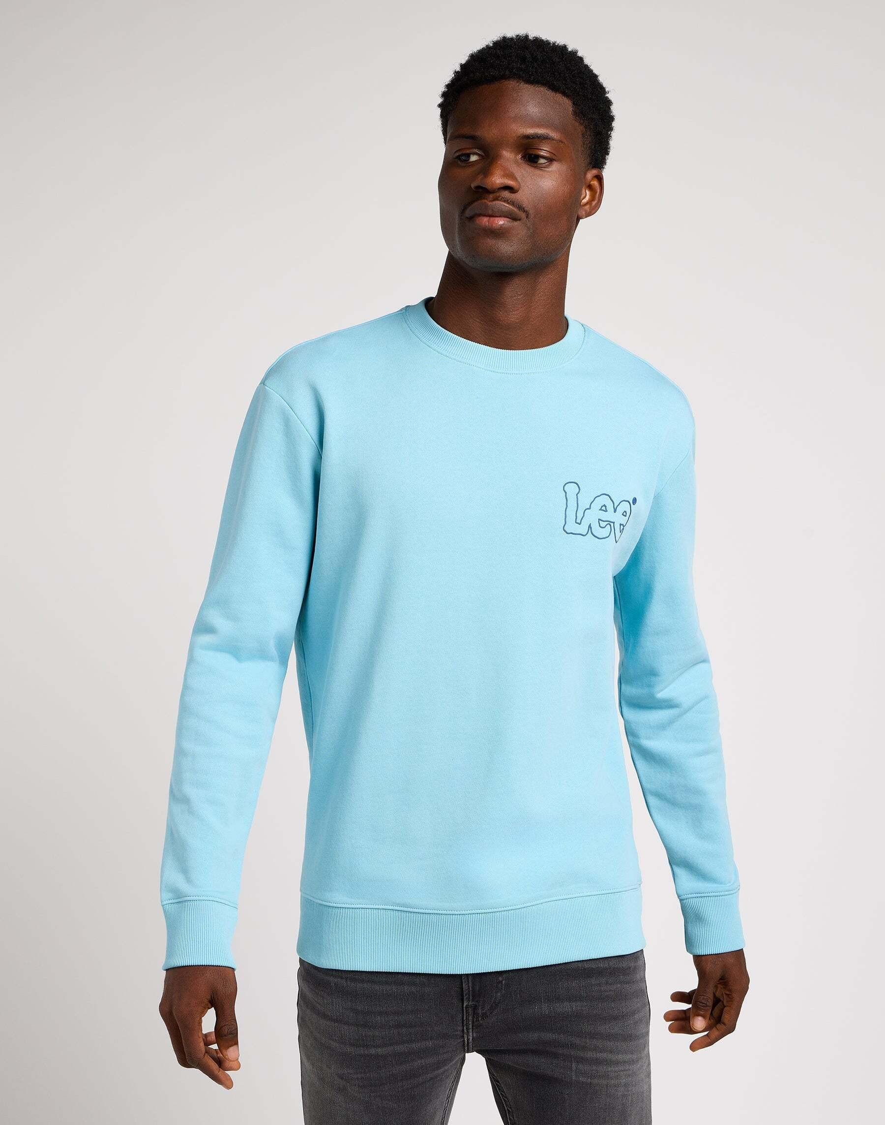 Sweatshirts Wobbly Sweater Herren Hellblau L von Lee