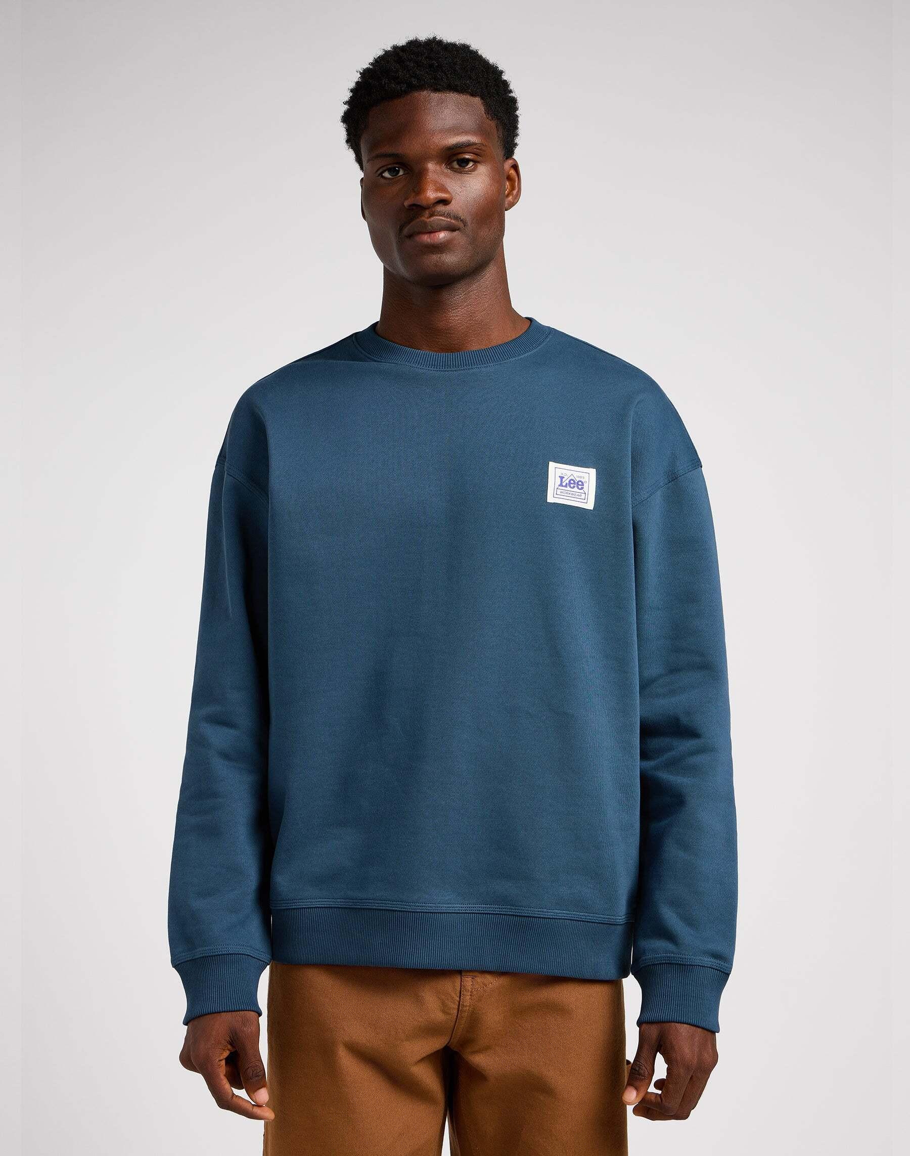 Sweatshirts Workwear Sweater Herren Blau M von Lee