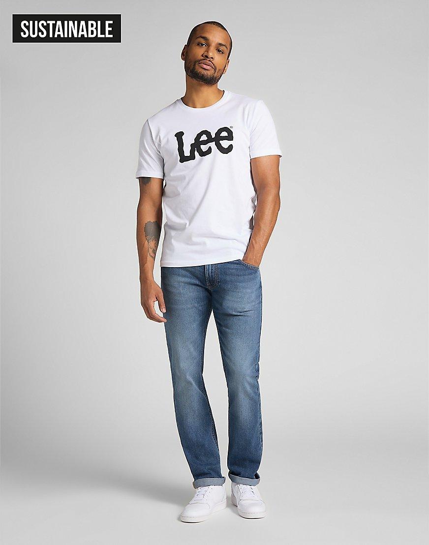 Wobbly Logo T-shirt Herren Weiss XL von Lee