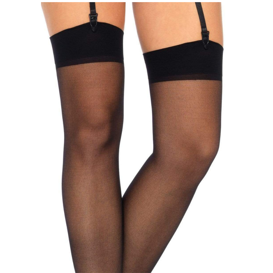 Sheer Classic Plus Size - Schwarz von Leg-Avenue