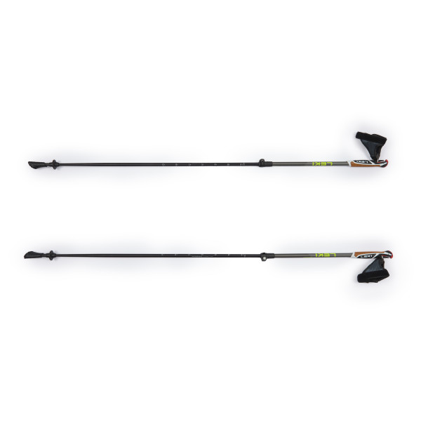 Leki - Spin Shark SL - Nordic Walking Stöcke Gr 100 - 130 cm grau/grün von Leki