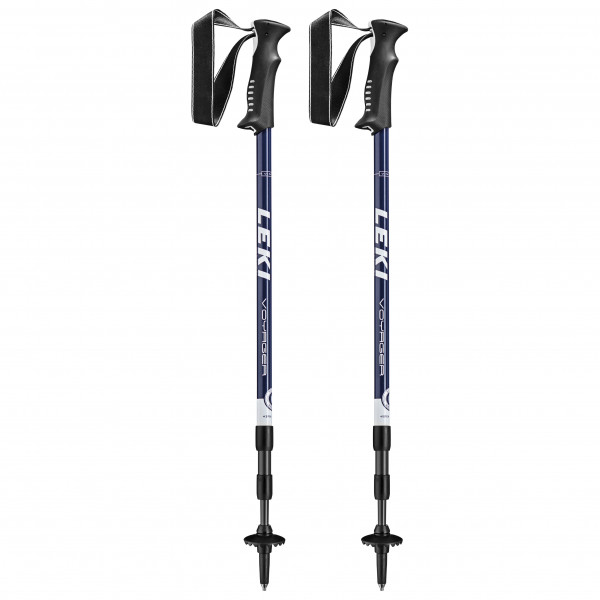 Leki - Voyager - Trekkingstöcke Gr 110 - 145 cm grau/weiß von Leki